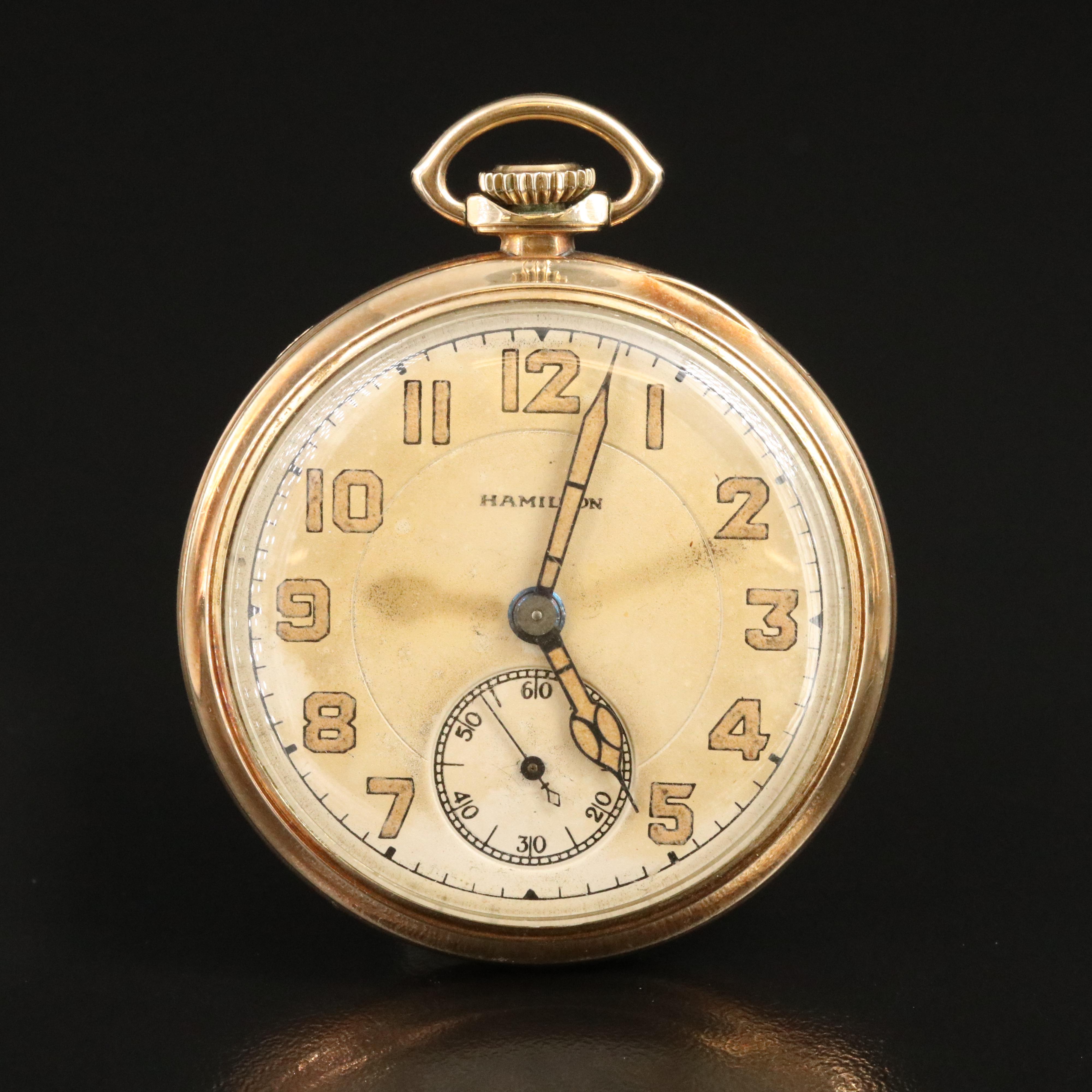 Antique Hamilton 920 Gold-Filled Pocket Watch