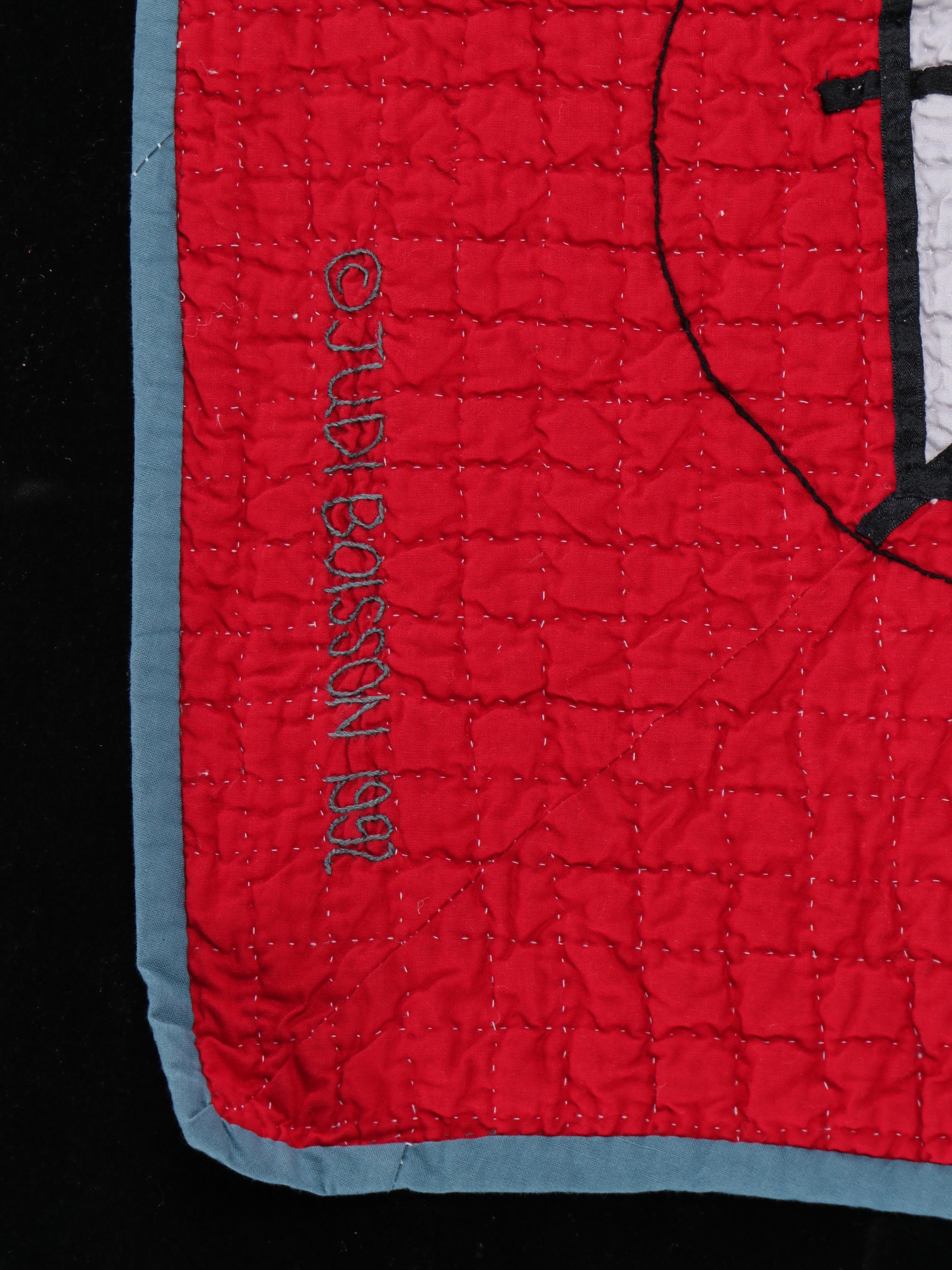 Judi Boisson "Local Loco" Crib Quilt, Pillow with "Pineapple Log Cabin" Pillows