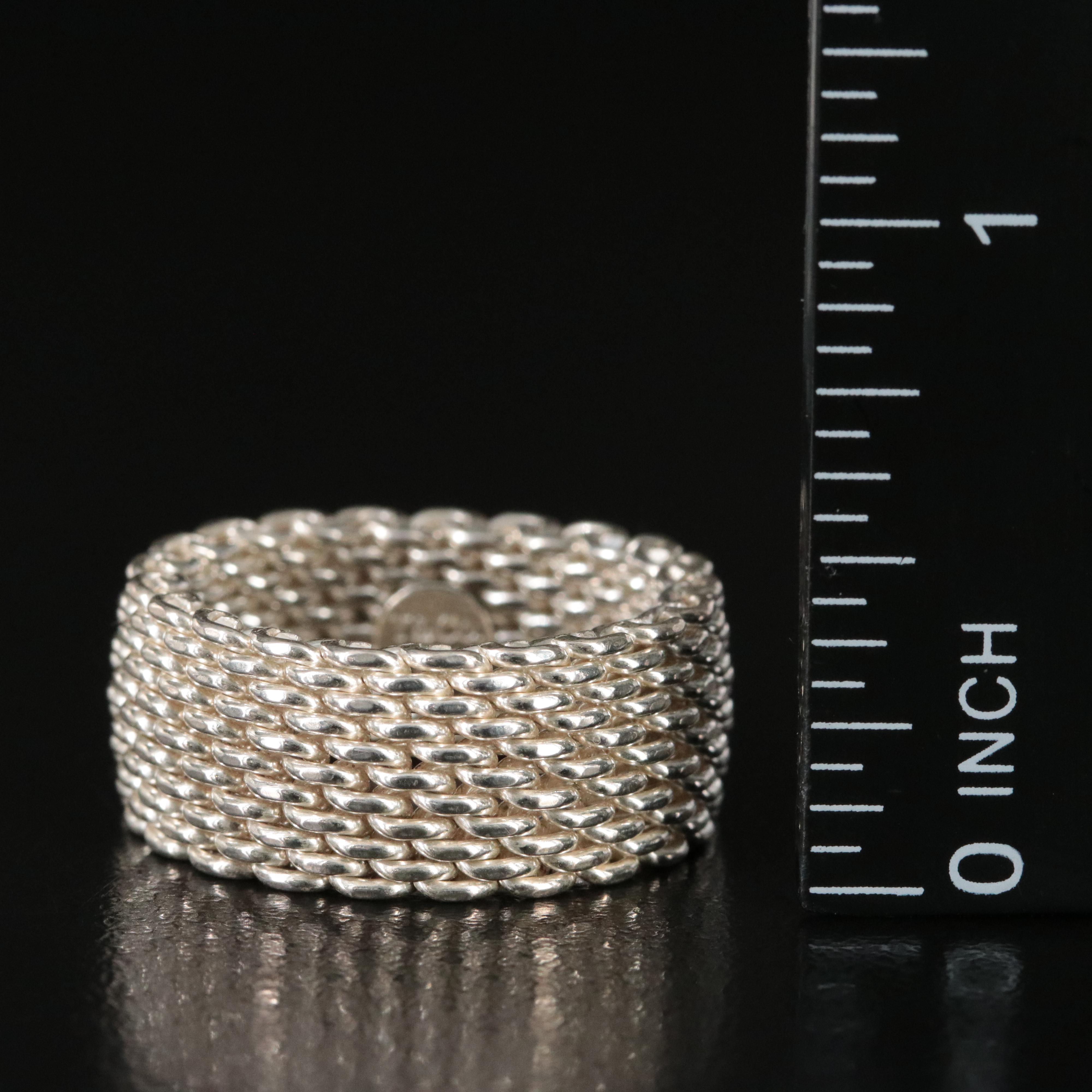 Tiffany & Co. Somerset Sterling Mesh Ring