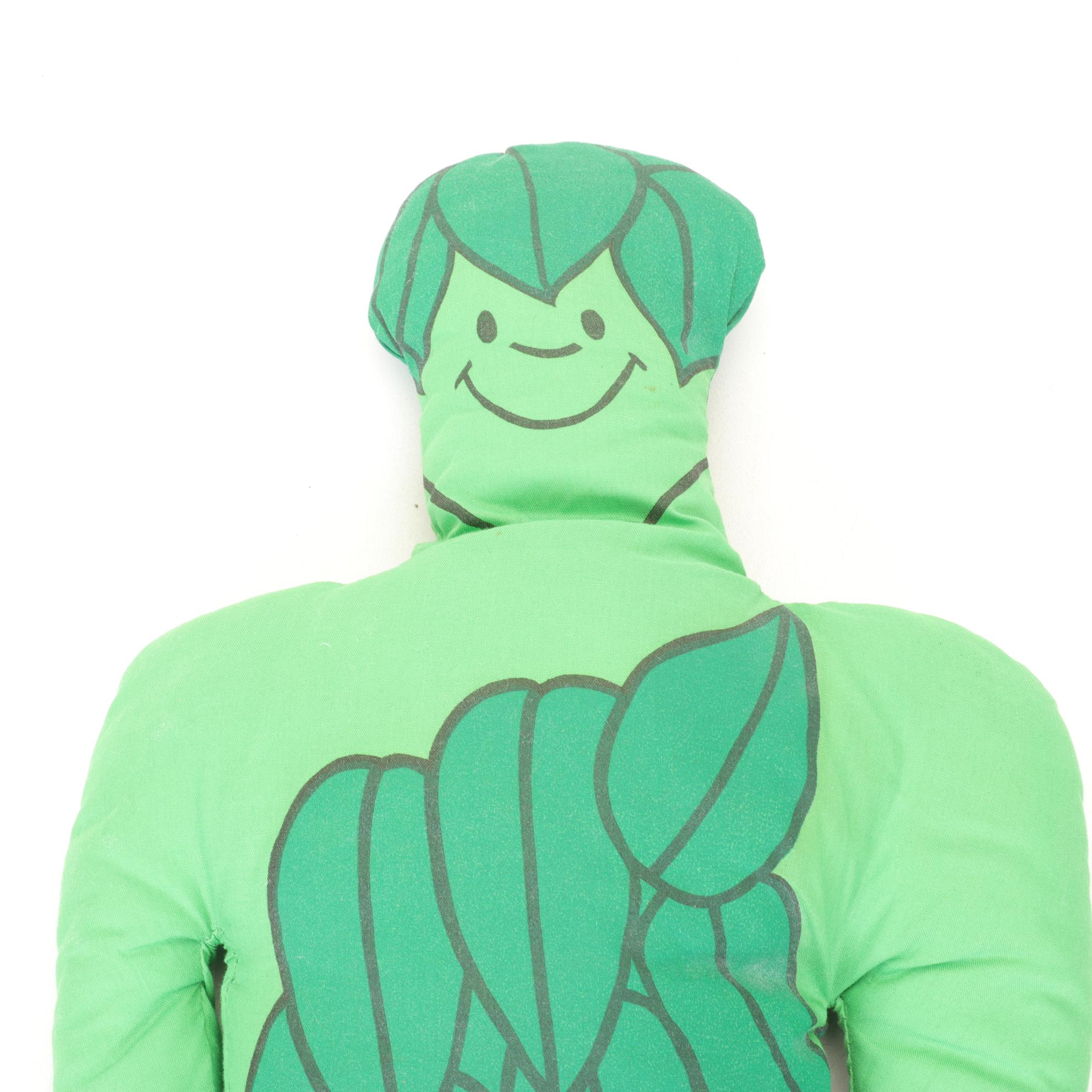 Jolly Green Giant with Sprout Rag Dolls and Vinyl Rubber Sprout Figures, 1970s