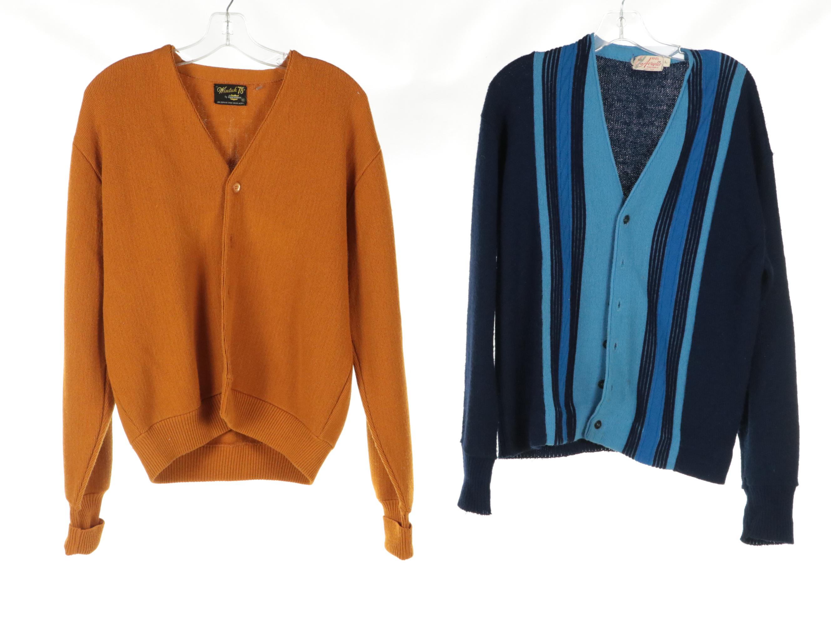 Men's Vintage Knit Cardigan Sweaters Featuring Springfoot, Towncraft, and More