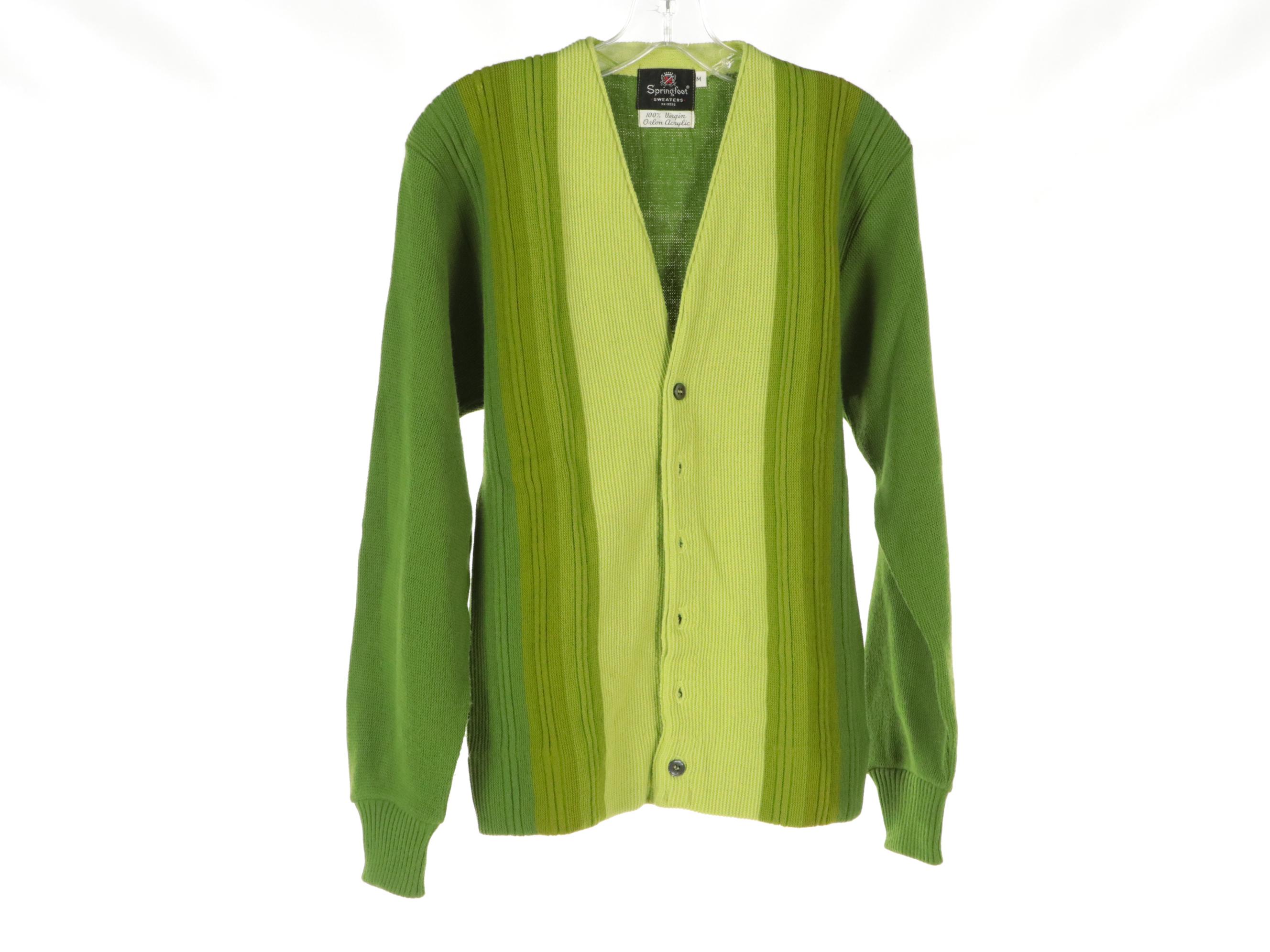 Men's Vintage Knit Cardigan Sweaters Featuring Springfoot, Towncraft, and More