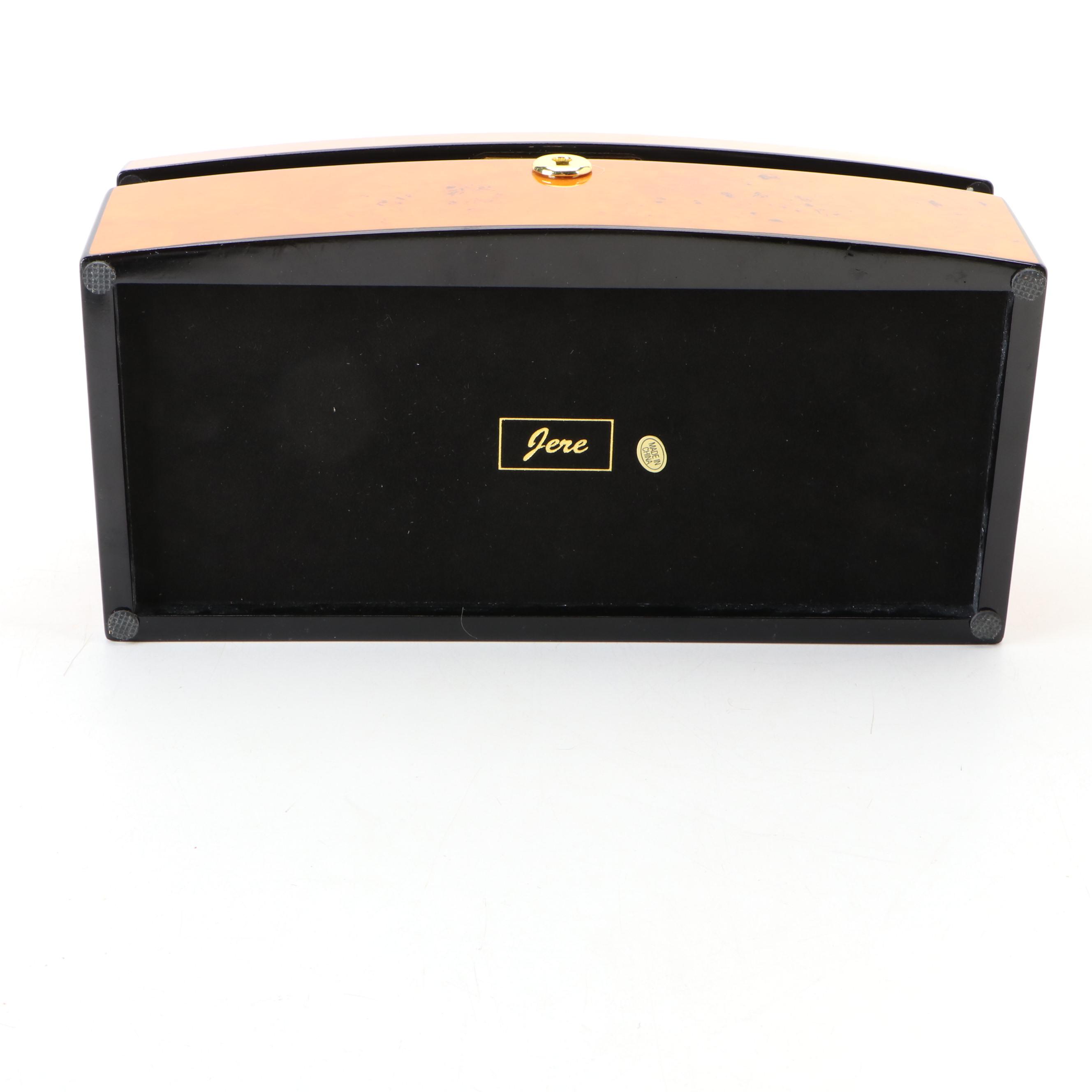 Jere High Gloss Locking Jewelry Box