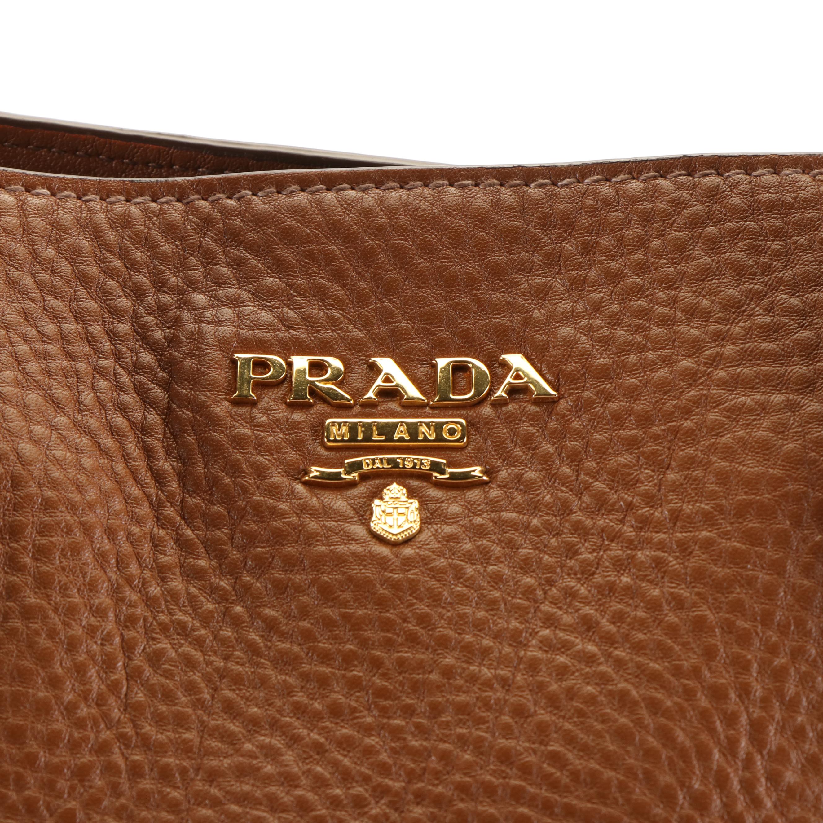 Prada Vitello Daino Leather Tote Shoulder Bag