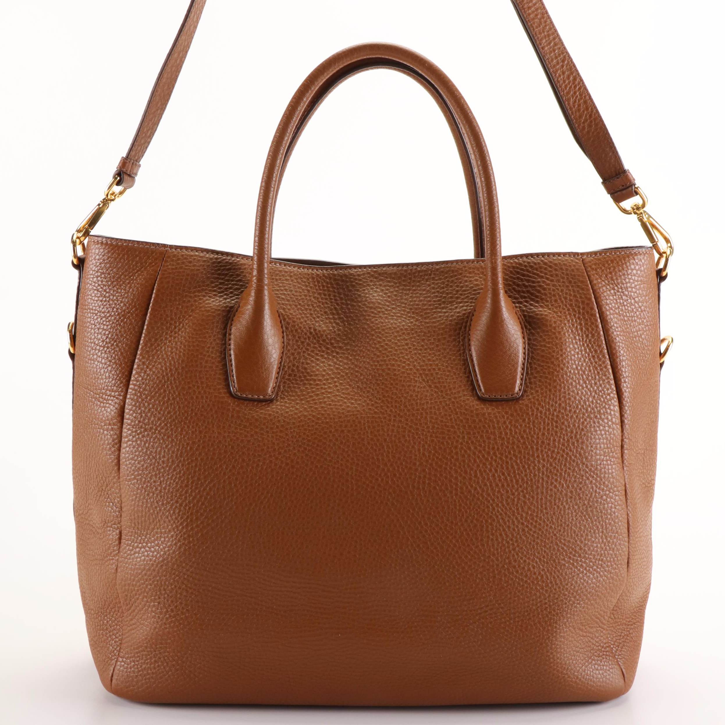 Prada Vitello Daino Leather Tote Shoulder Bag