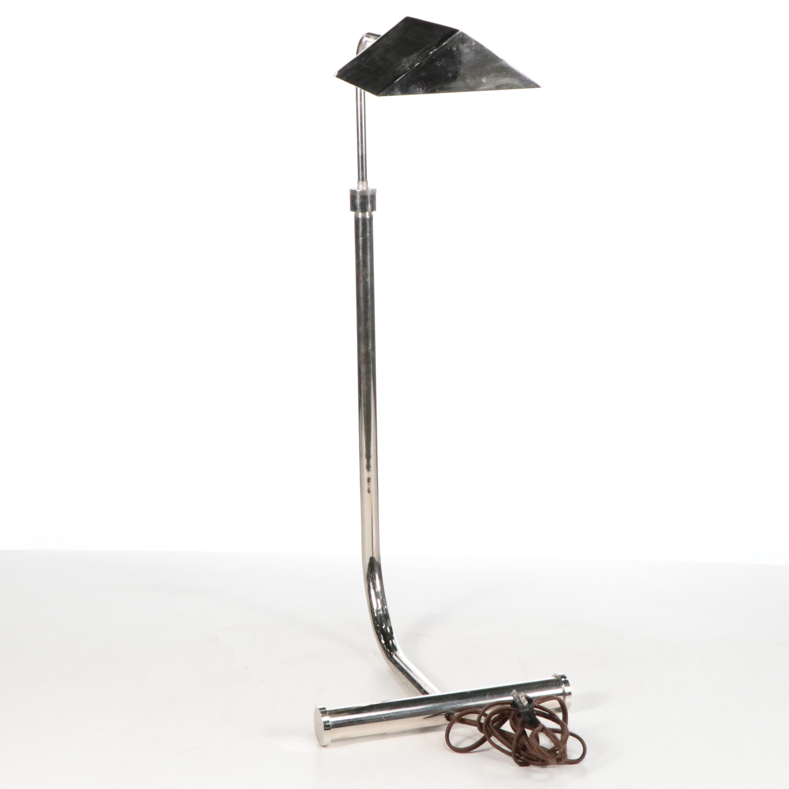 Ballard Designs Polished Nickel Deco Style Floor Lamp, Late 20th C