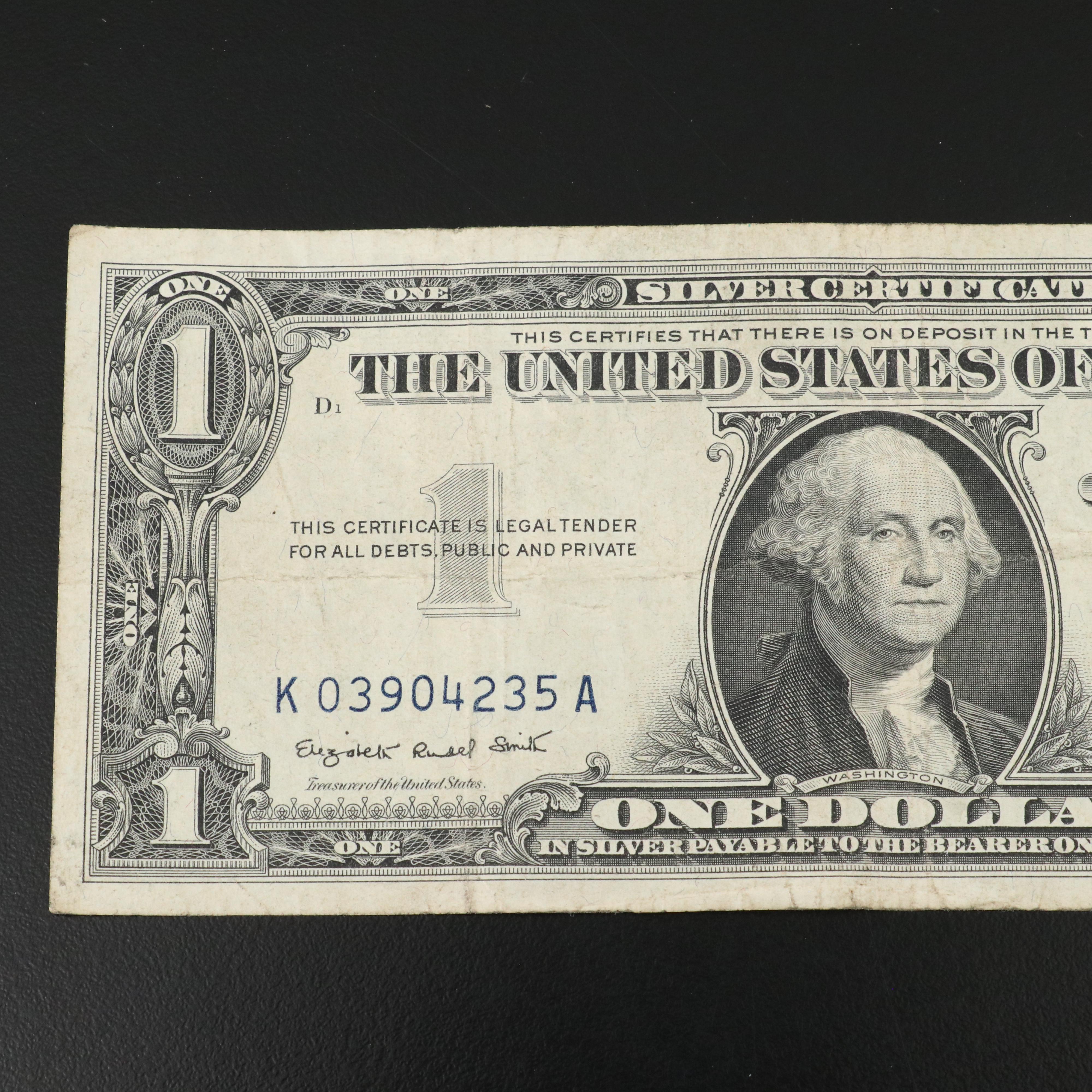 Collection of 63 One Dollar Silver Certificates