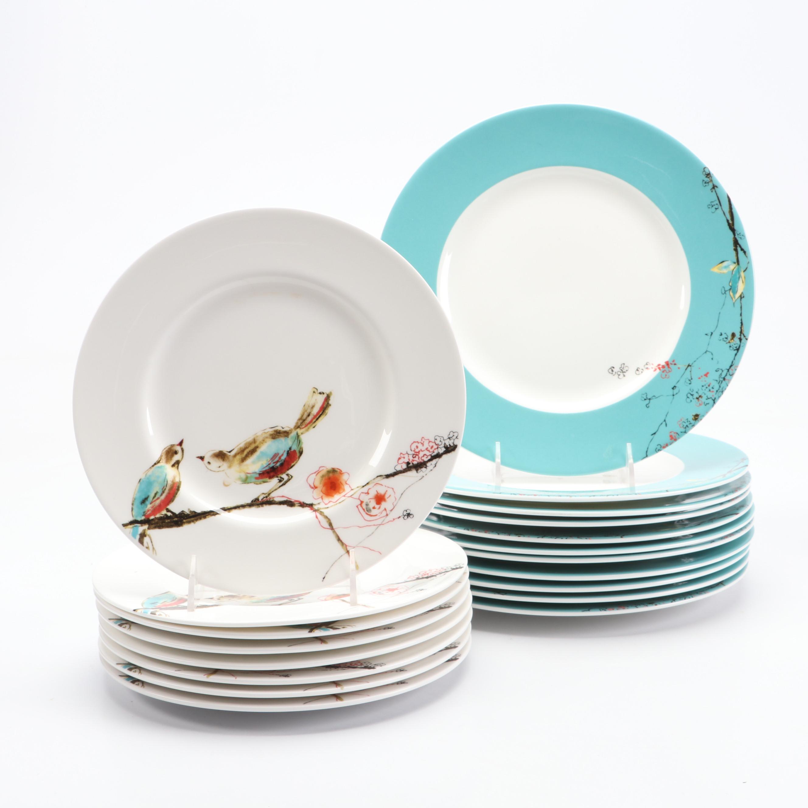 Lenox "Chirp" Ceramic Dinner Plates, Salad Plates, Teacups and More