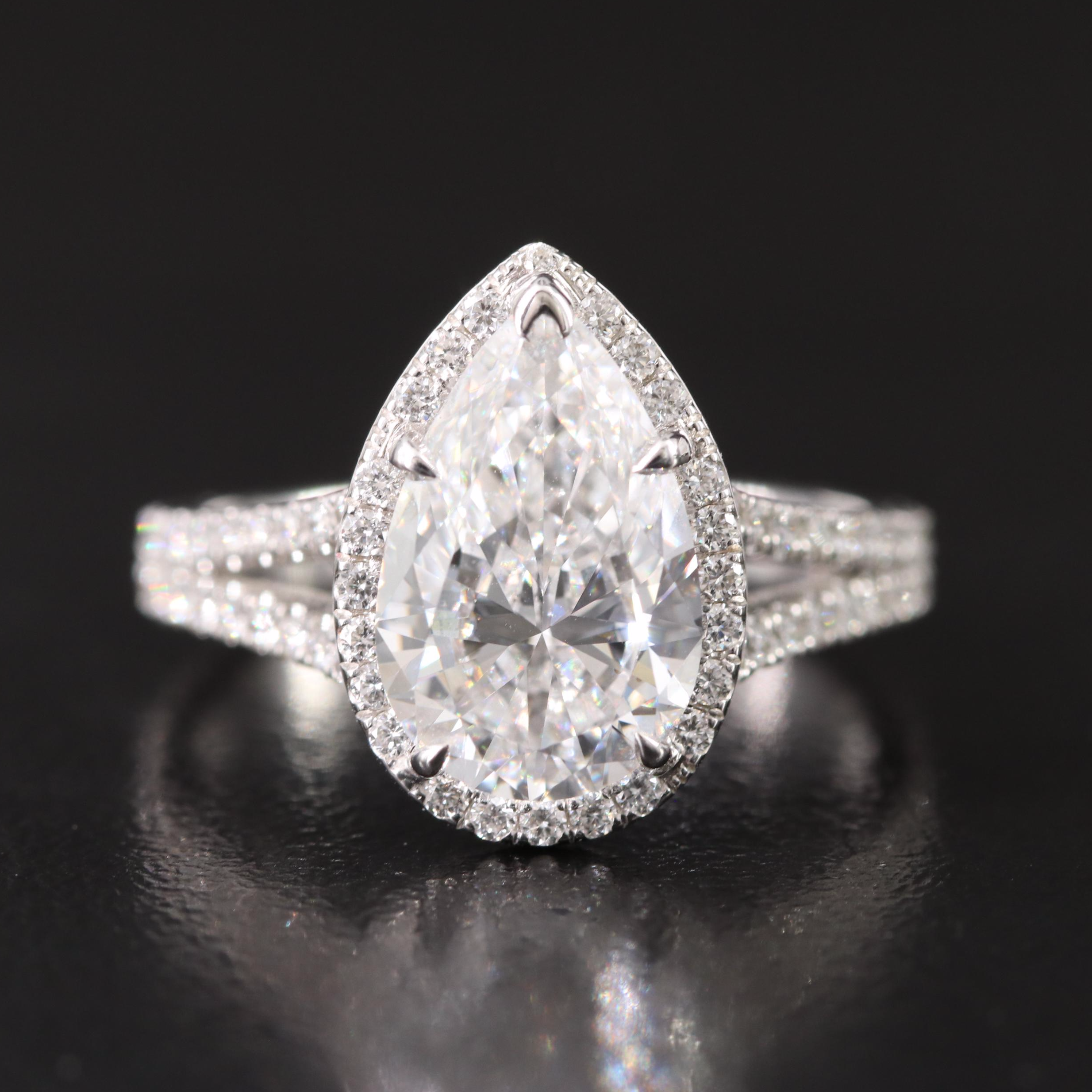 14K 3.65 CTW Lab Grown Diamond Ring with Online IGI Report