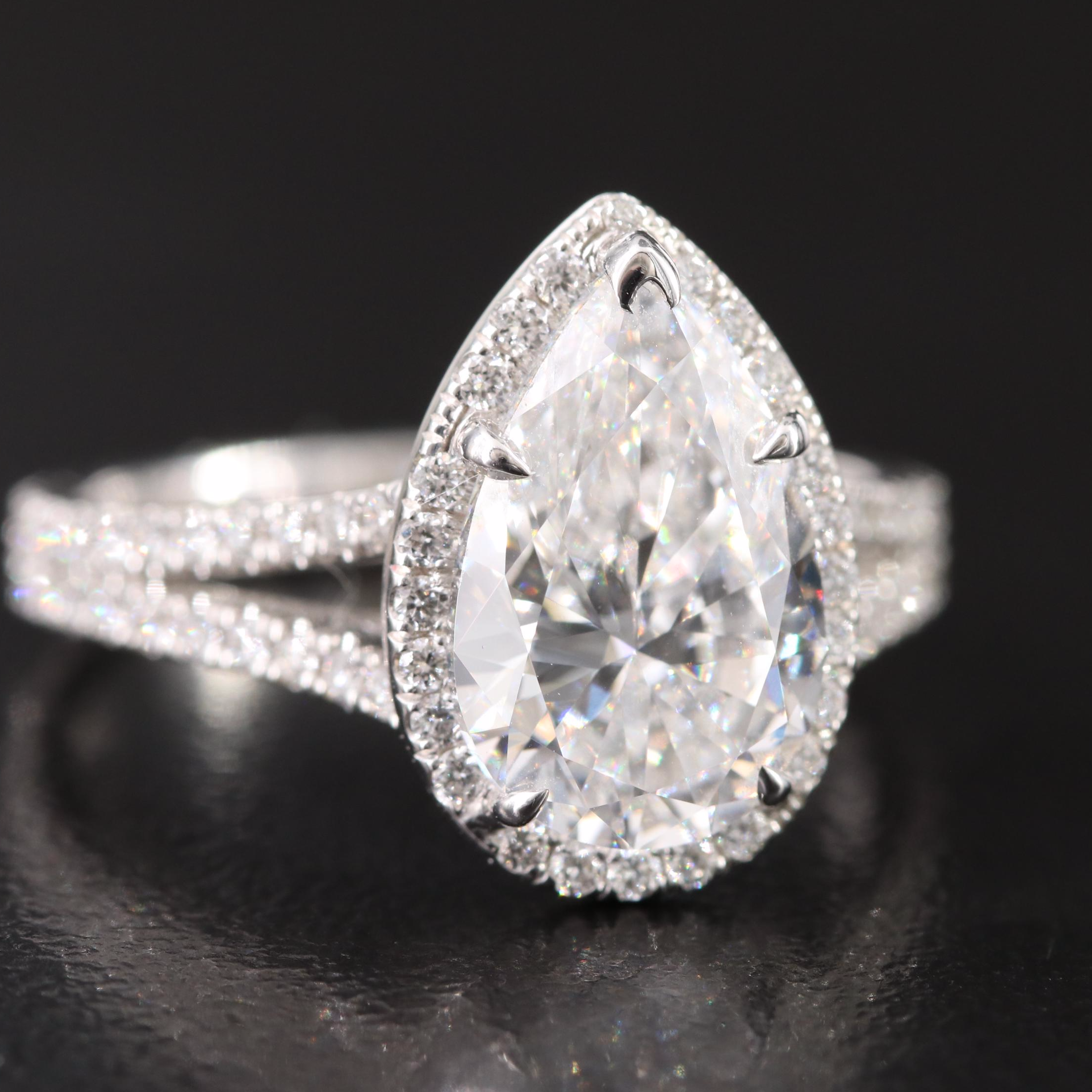 14K 3.65 CTW Lab Grown Diamond Ring with Online IGI Report