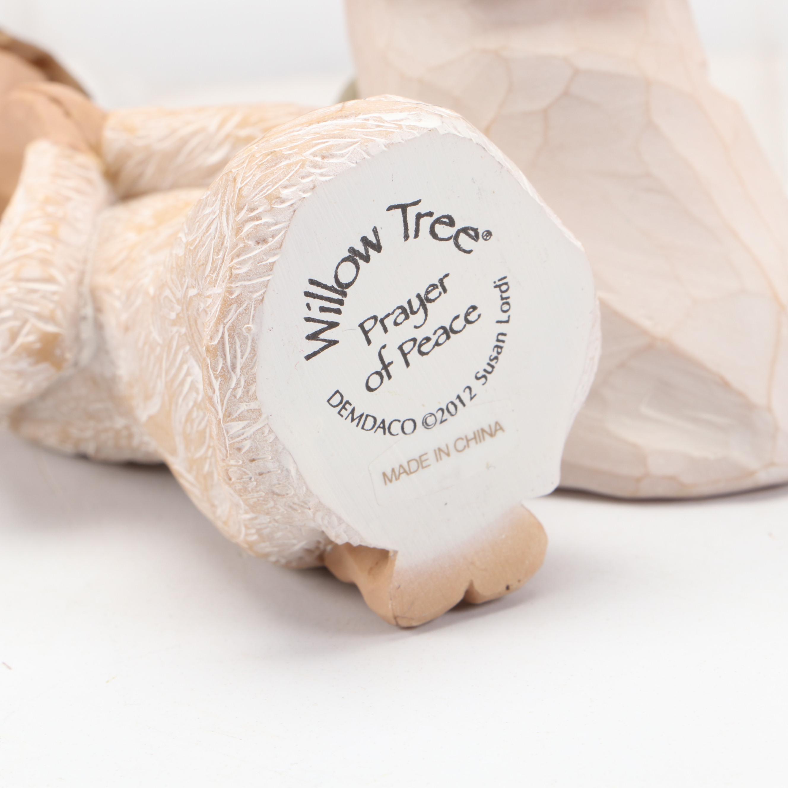 Japanese Wood Kokeshi Doll with Resin and Carved Wood Figurines