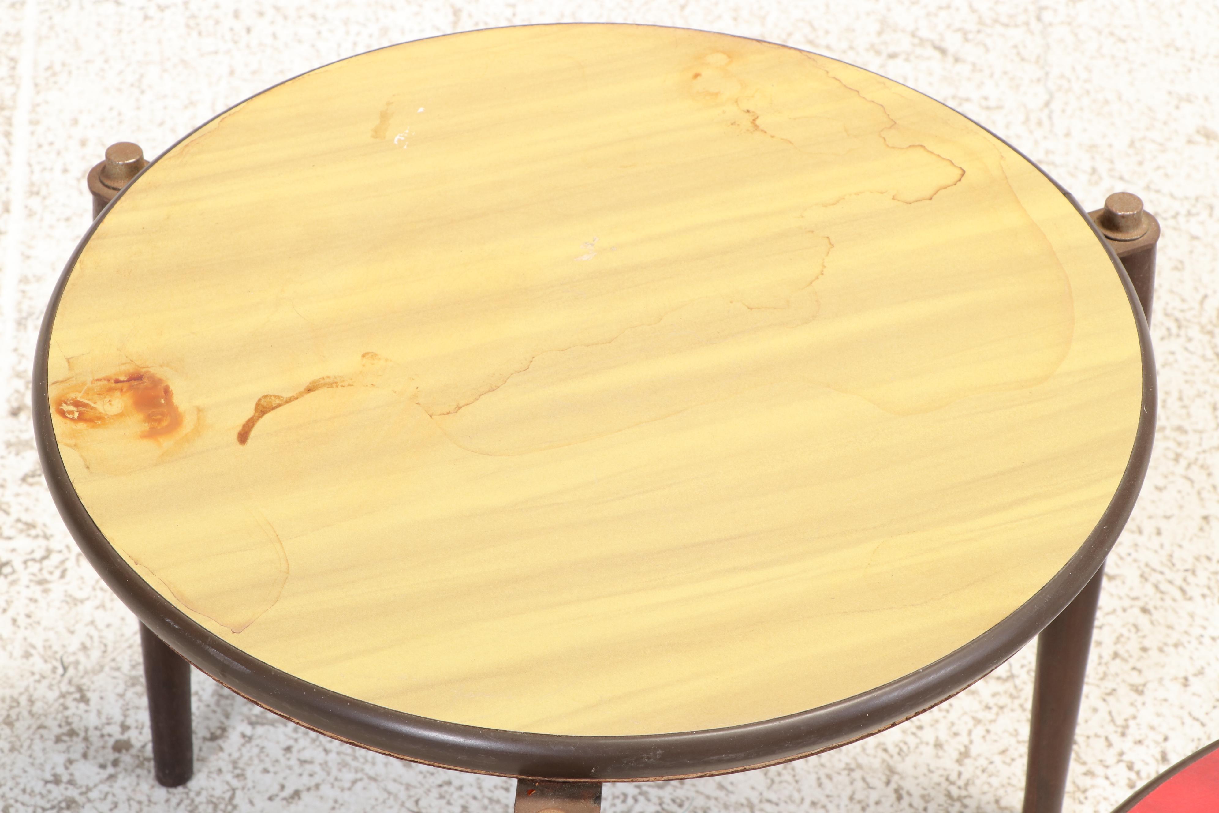 Set of Three Mid Century Modern Style Round Stacking Side Tables