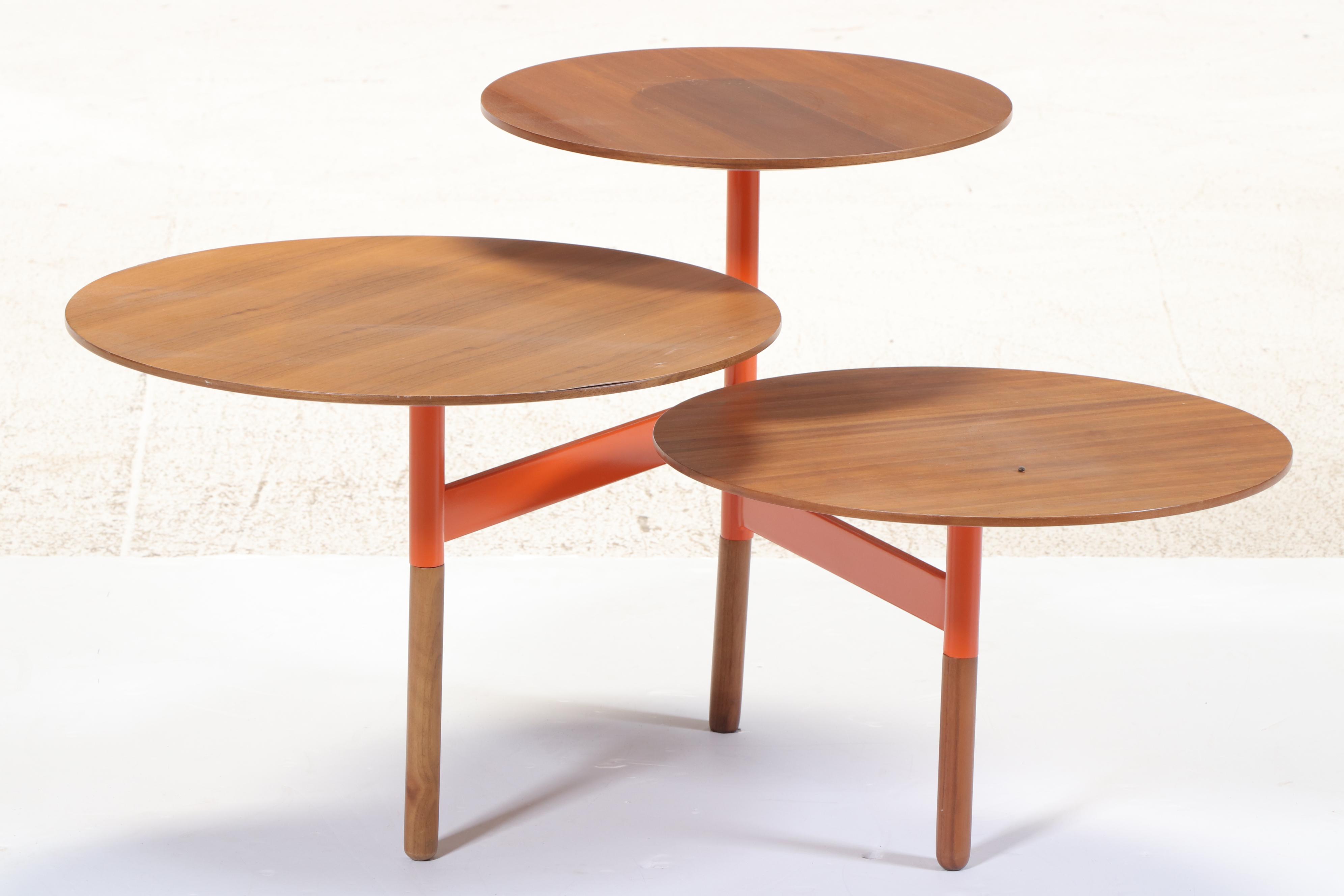 Mid Century Modern Style Three-Tiered Side Table, Mid to Late 20th Century
