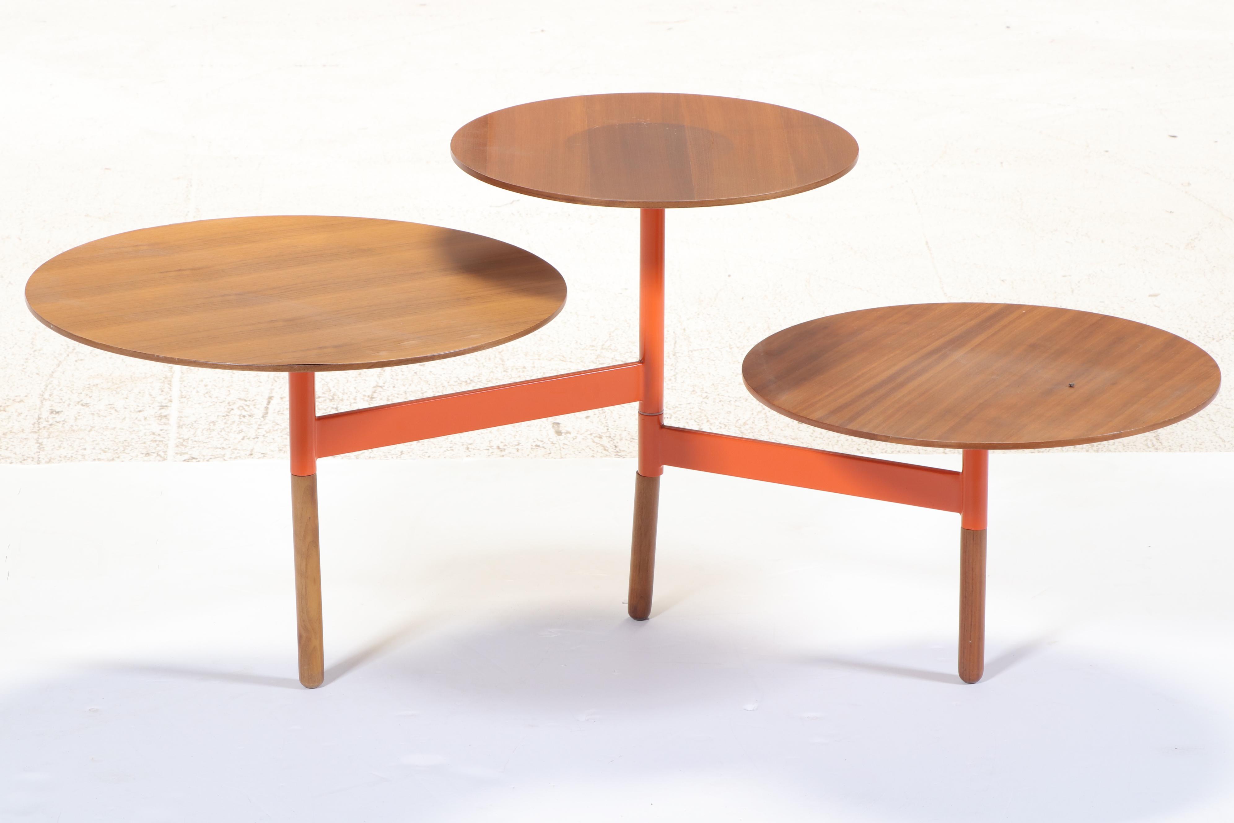 Mid Century Modern Style Three-Tiered Side Table, Mid to Late 20th Century