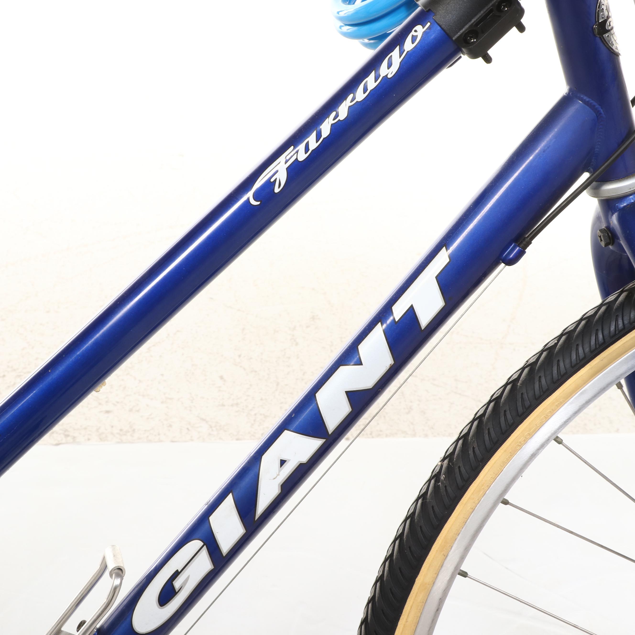 Giant Farrago Bicycle in Blue with Combination Lock and Helmet, 1990s