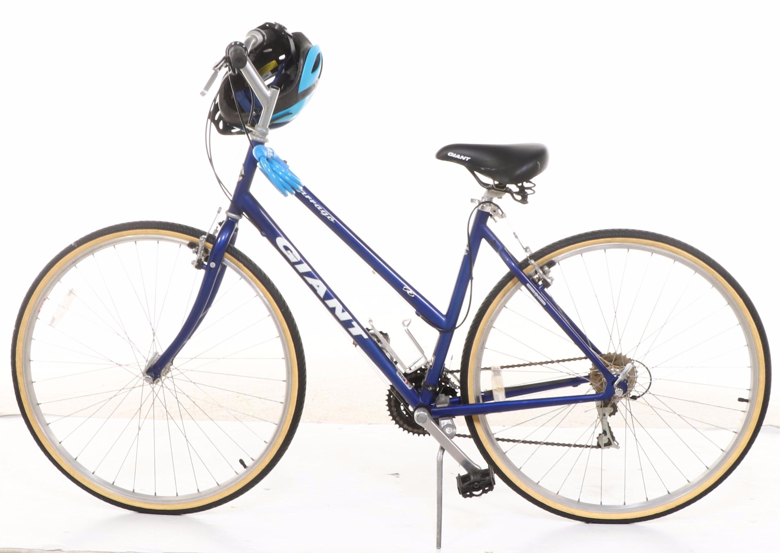Giant Farrago Bicycle in Blue with Combination Lock and Helmet, 1990s