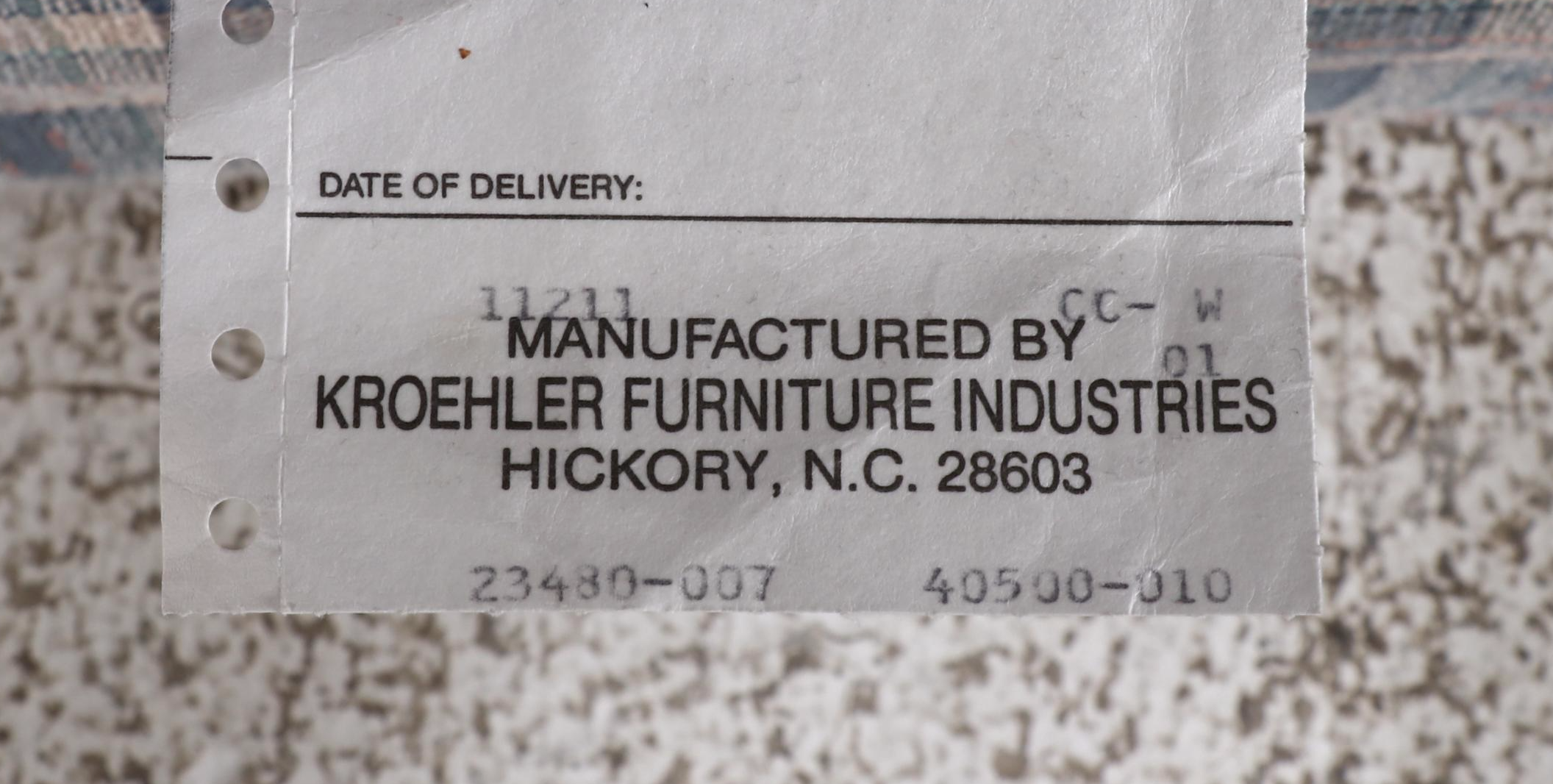 Kroehler Upholstered Roll-Arm Sofa, Late 20th Century