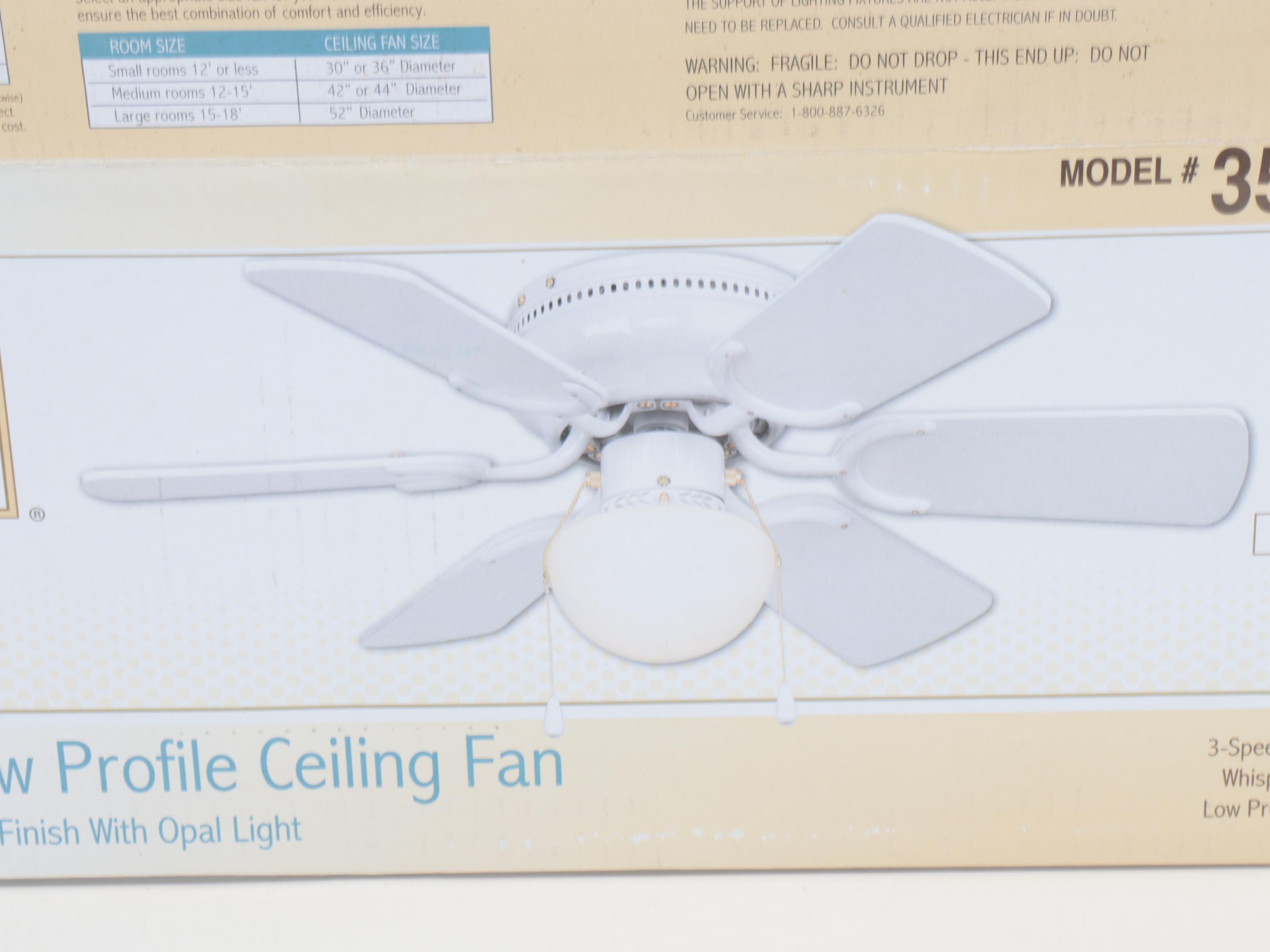 Turn of the Century Low Profile and Alliance 30" Ceiling Fans