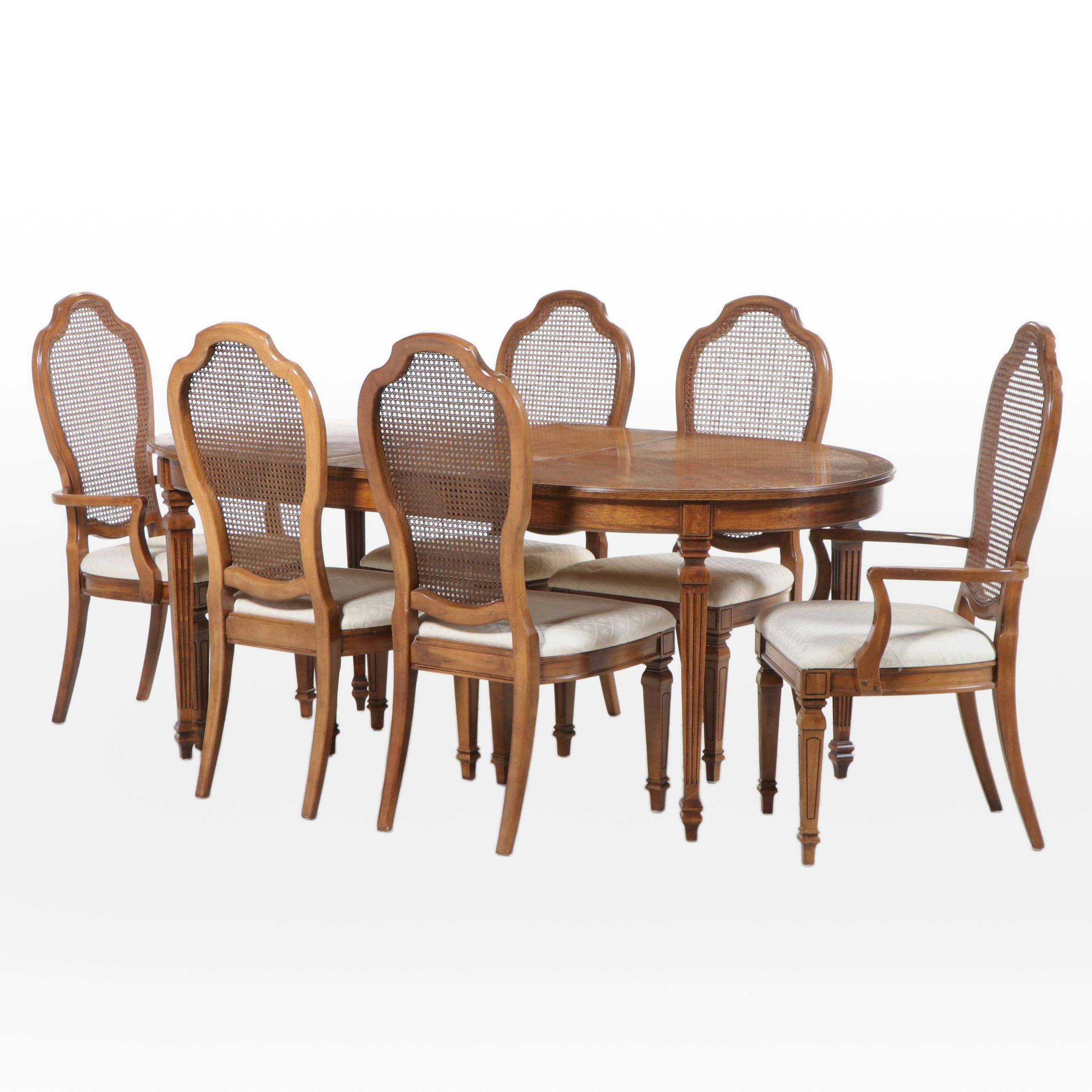 Seven Piece Thomasville Furniture French Provincial Style Dining Set