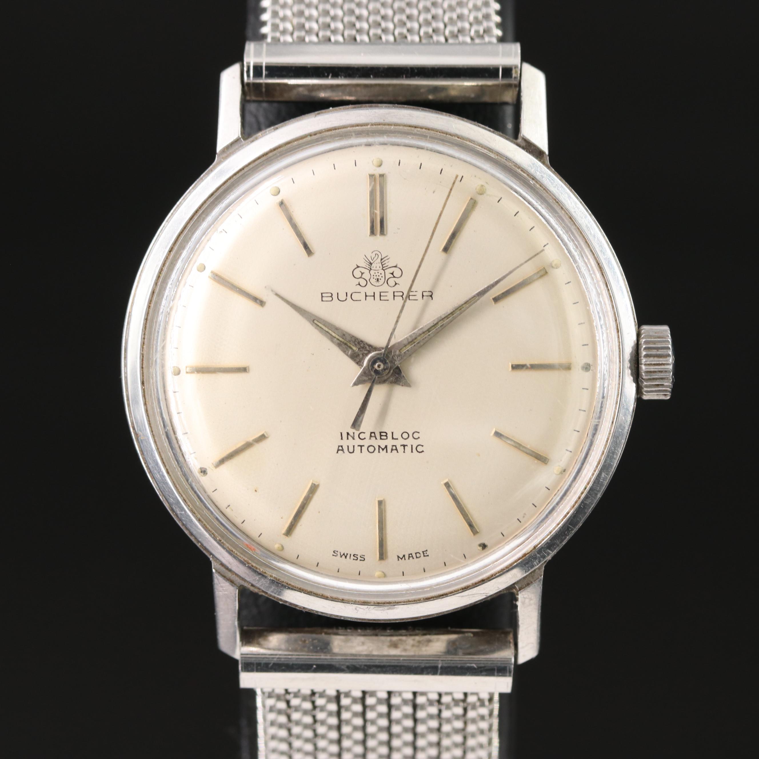 Bucherer Vintage Stainless Steel Automatic Watch