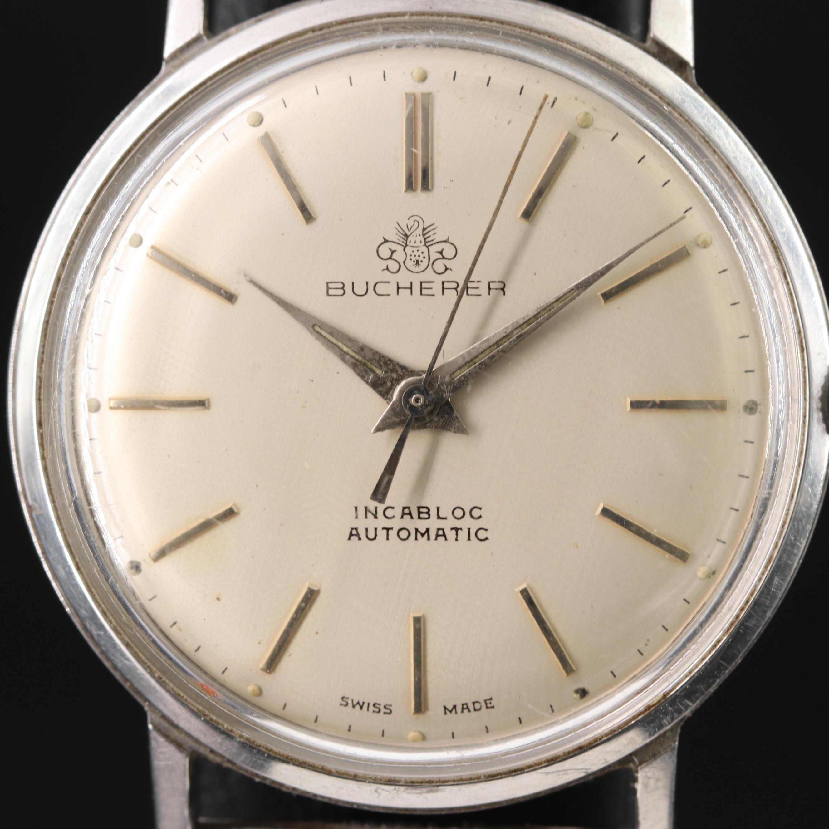 Bucherer Vintage Stainless Steel Automatic Watch