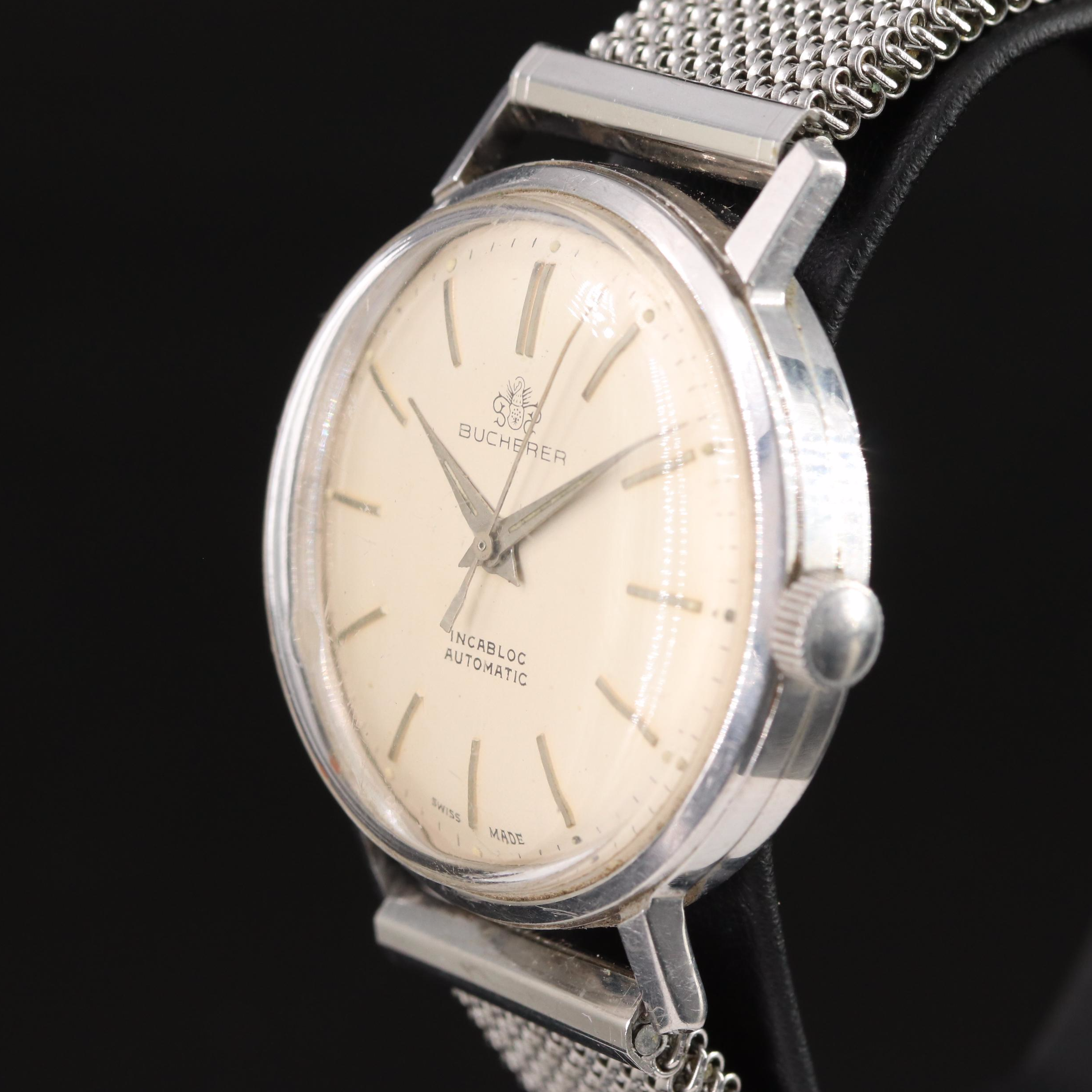 Bucherer Vintage Stainless Steel Automatic Watch