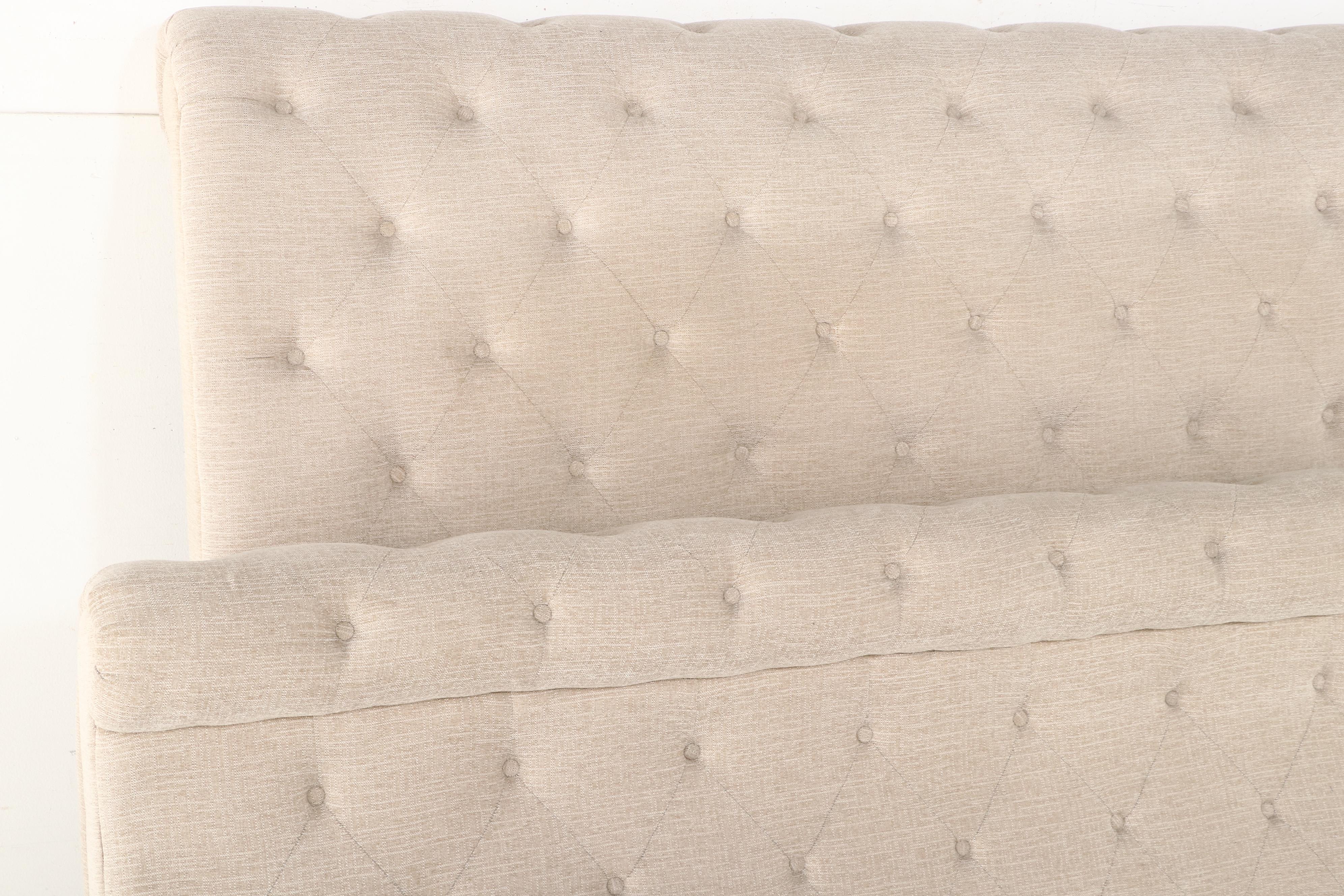 Ashley Furniture Upholstered and Tufted Sleigh Bed Frame