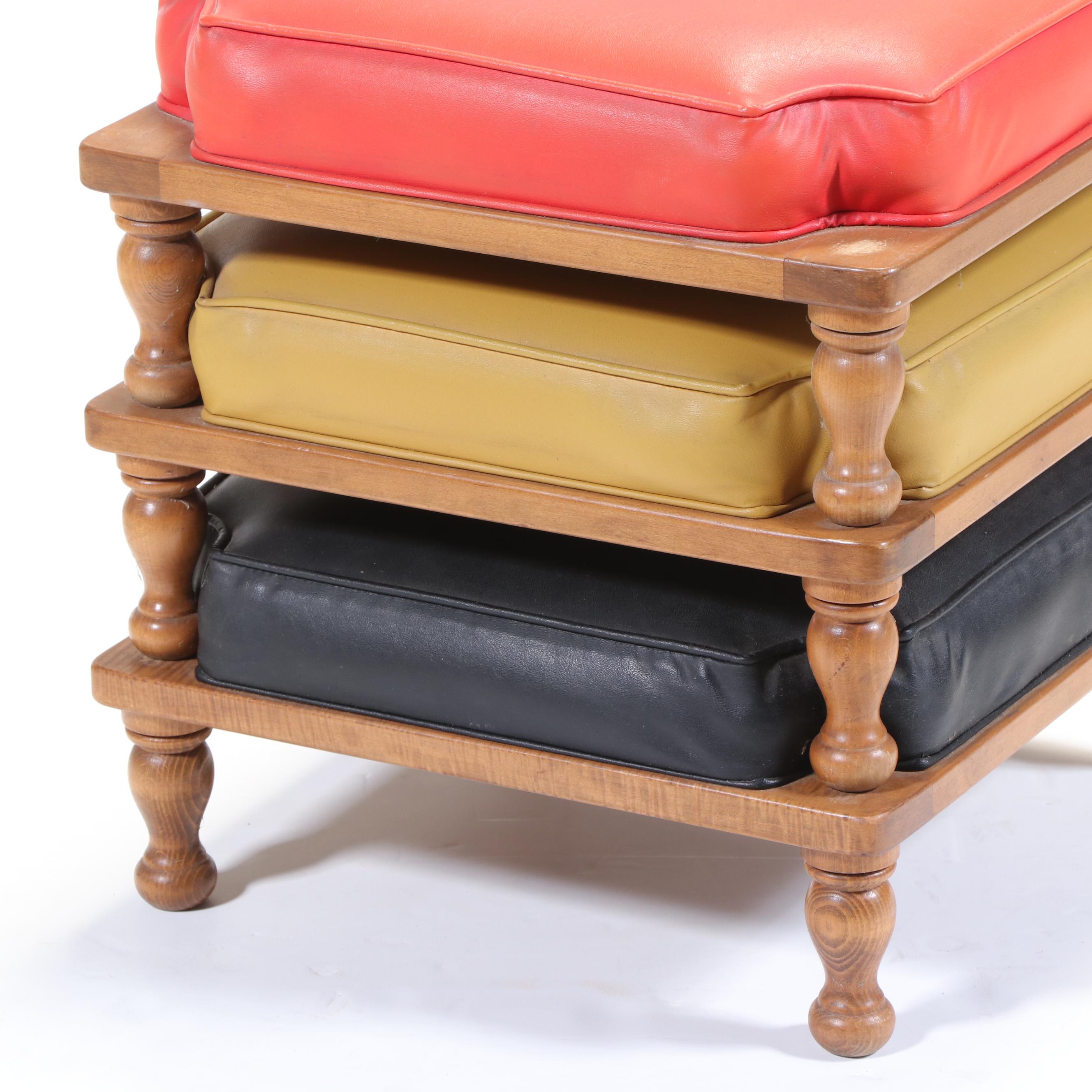 Baumritter Mid-Century Style Stacking Low Stools, Mid to Late 20th Century