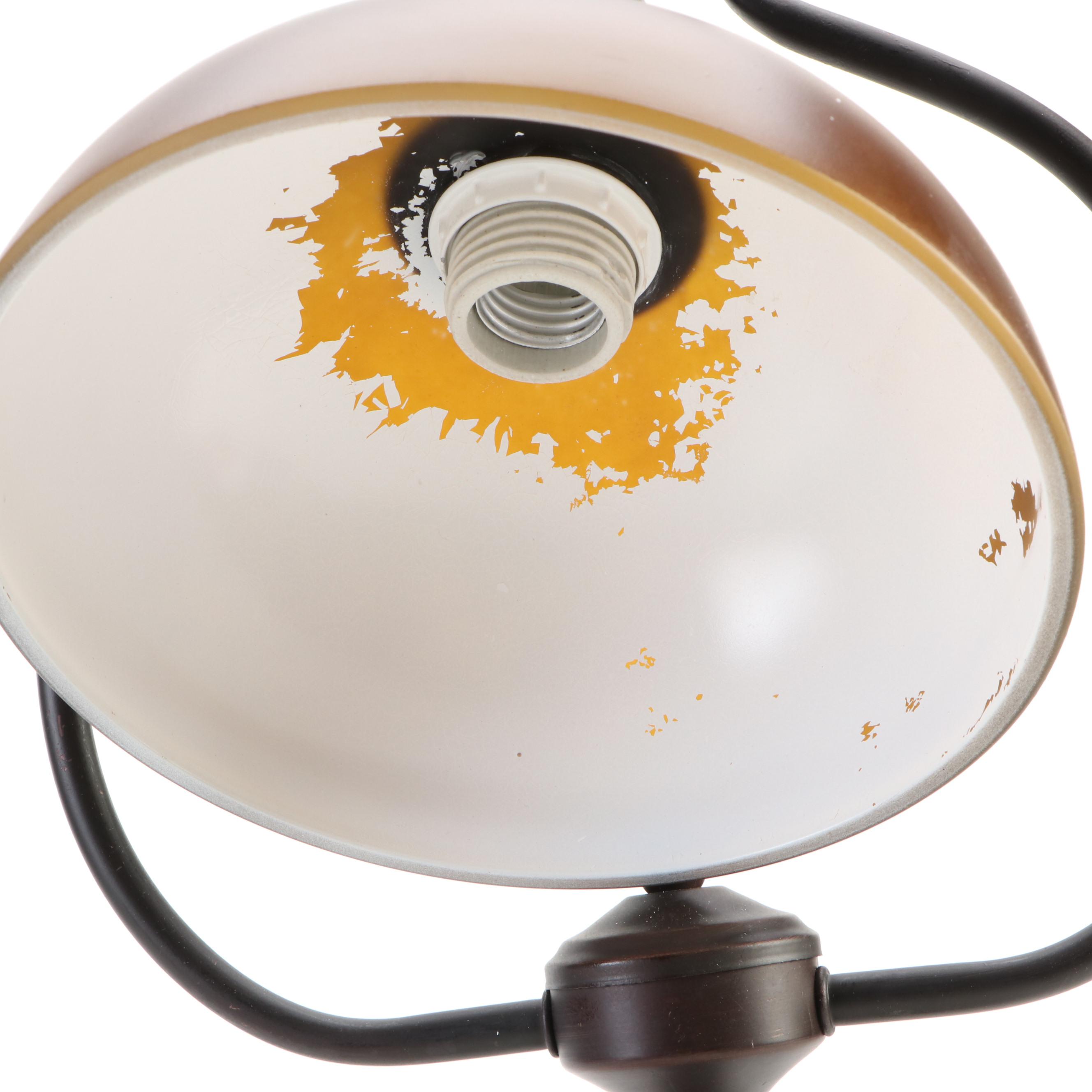 Hobby Lobby Bronzed Metal Bell Lamp with Glass Shade