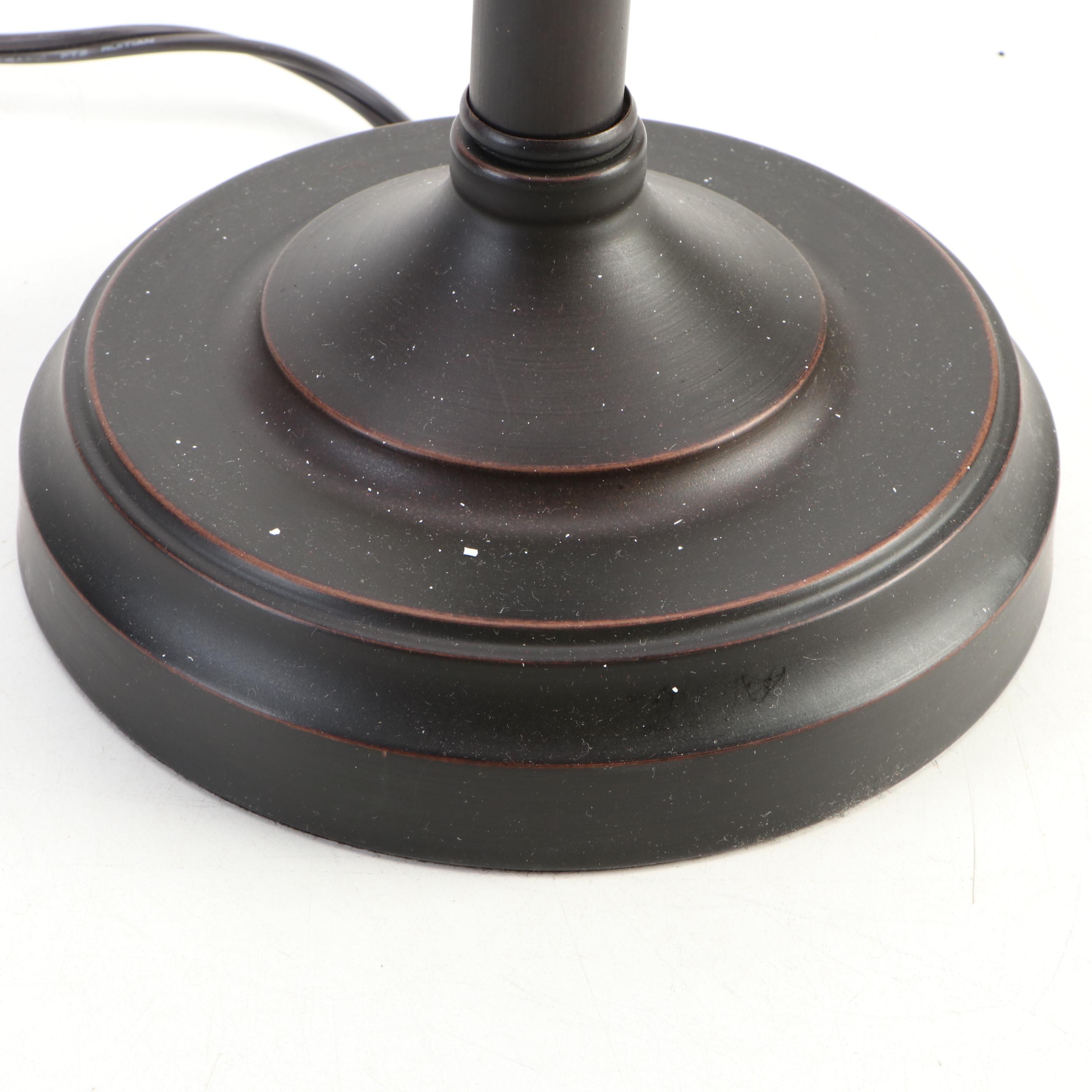 Hobby Lobby Bronzed Metal Bell Lamp with Glass Shade