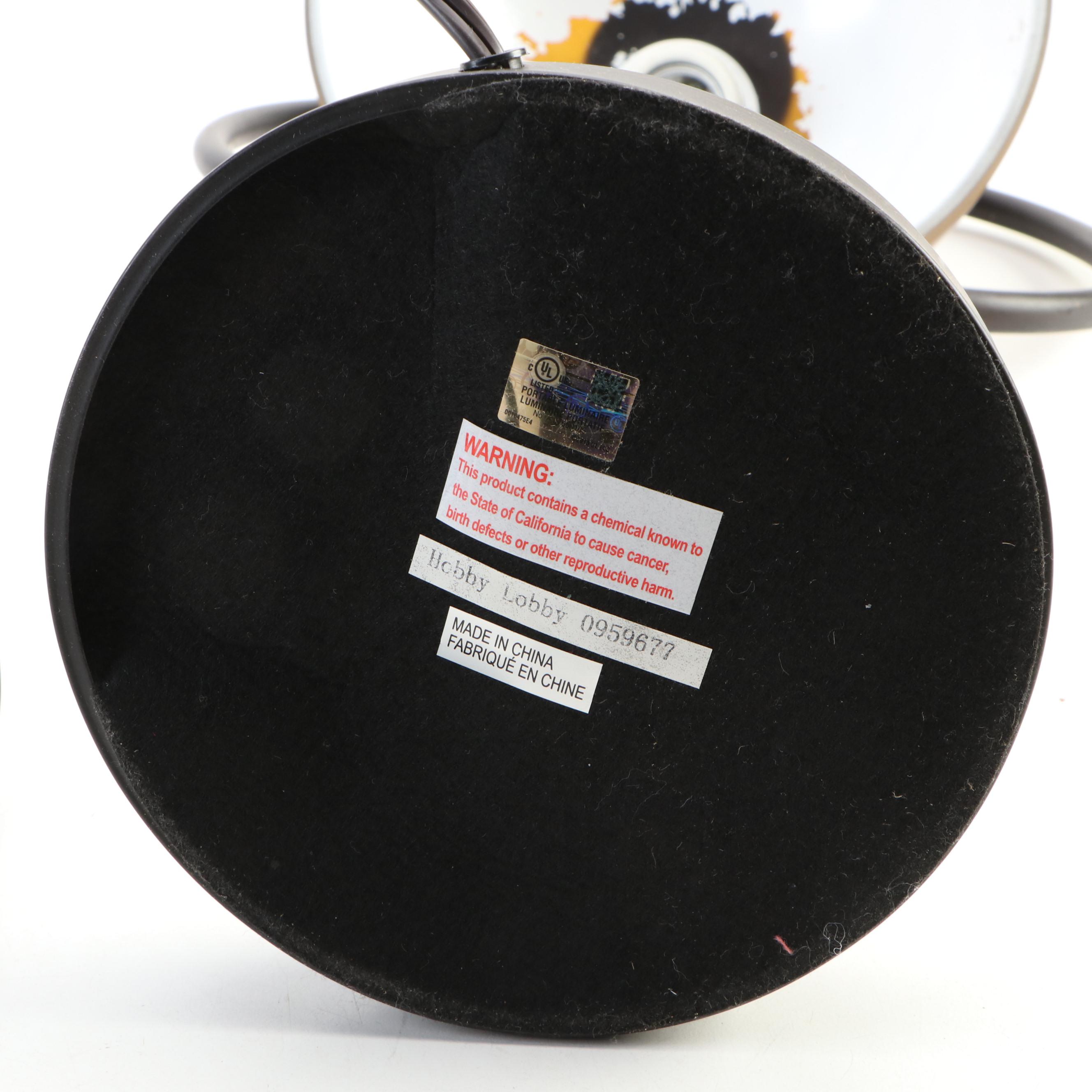 Hobby Lobby Bronzed Metal Bell Lamp with Glass Shade