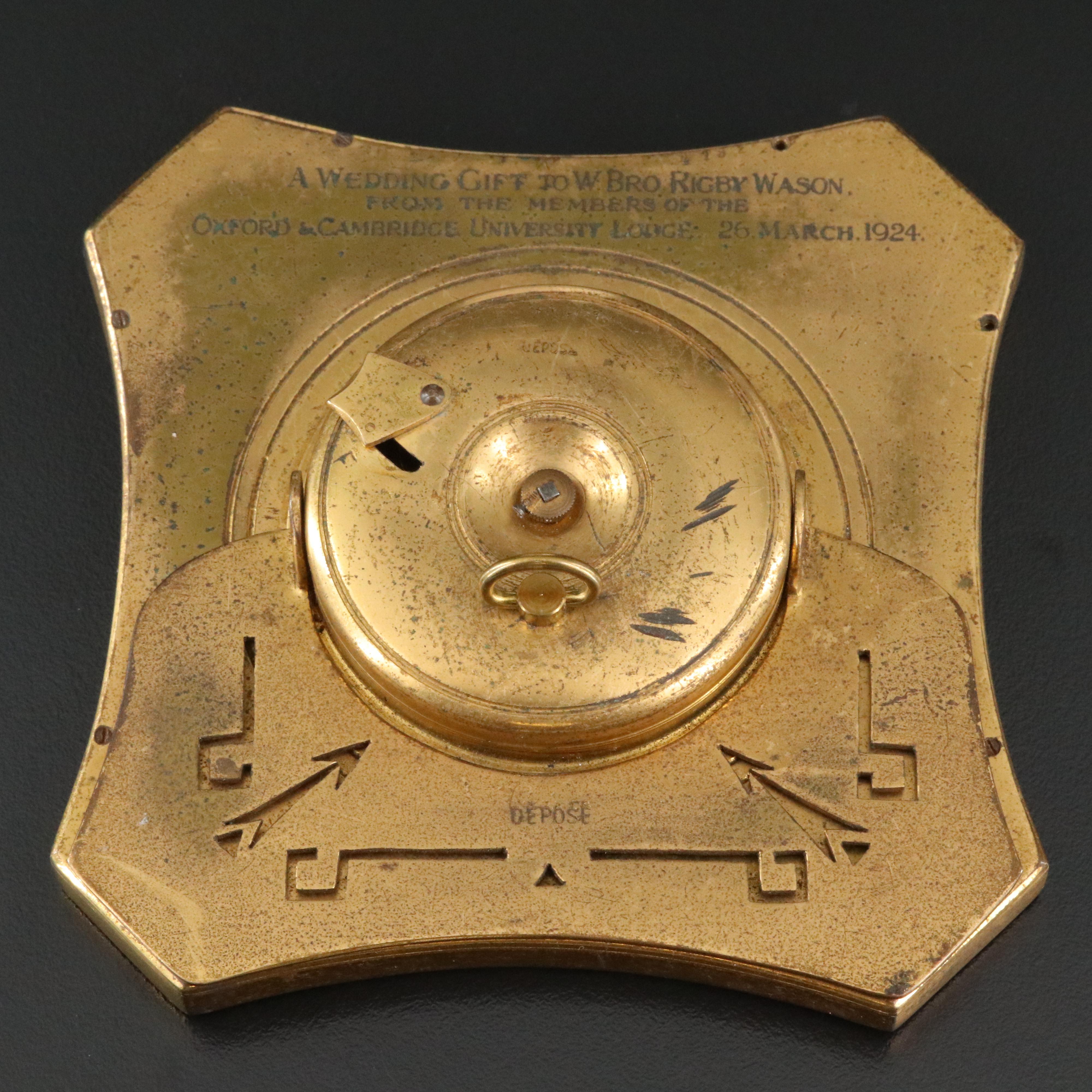 Antique Asprey & Co. 8 Day Desk Clock