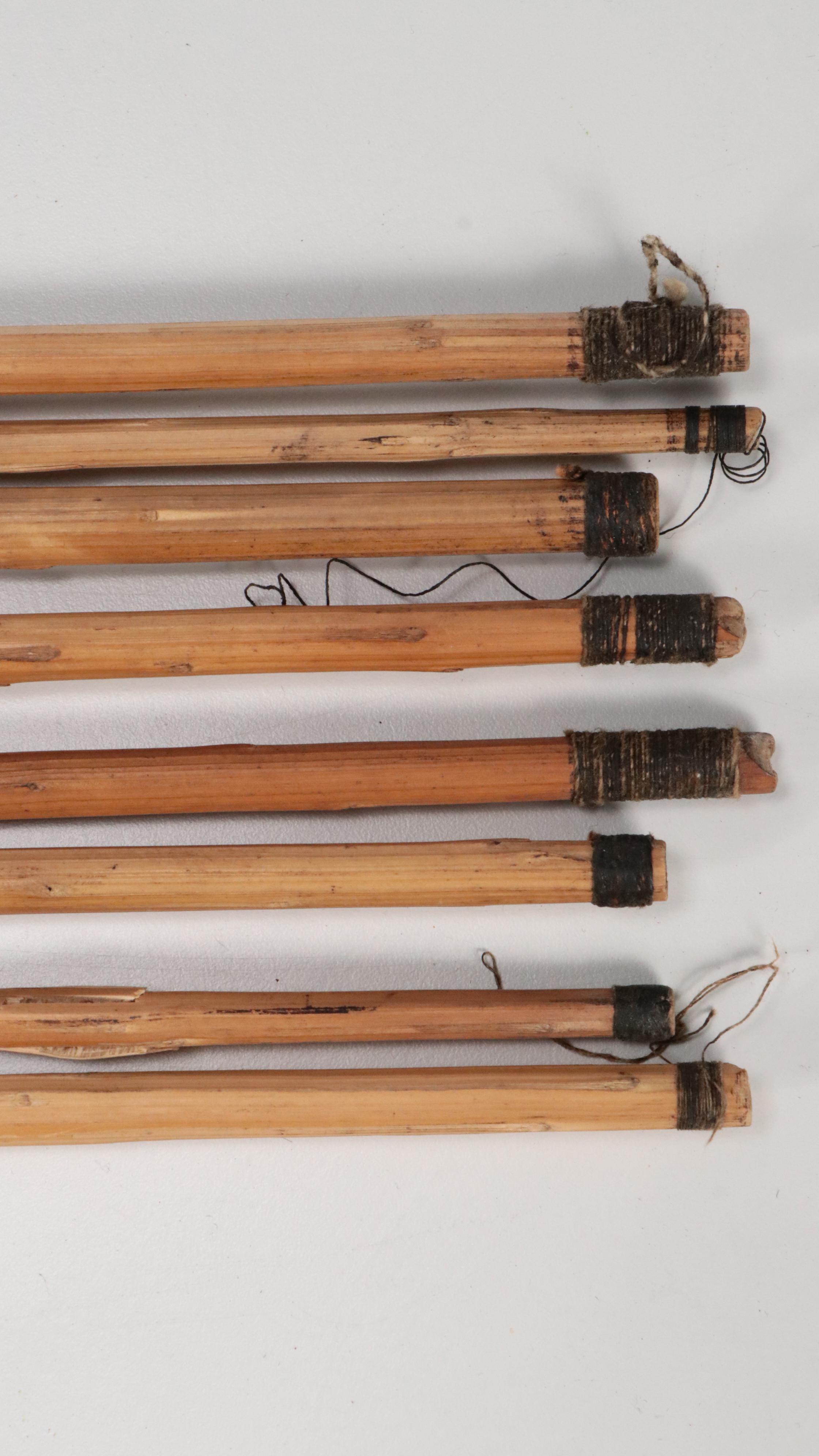 Iron and Wood Fishing Spears with Display Base and Primitive Style Bow