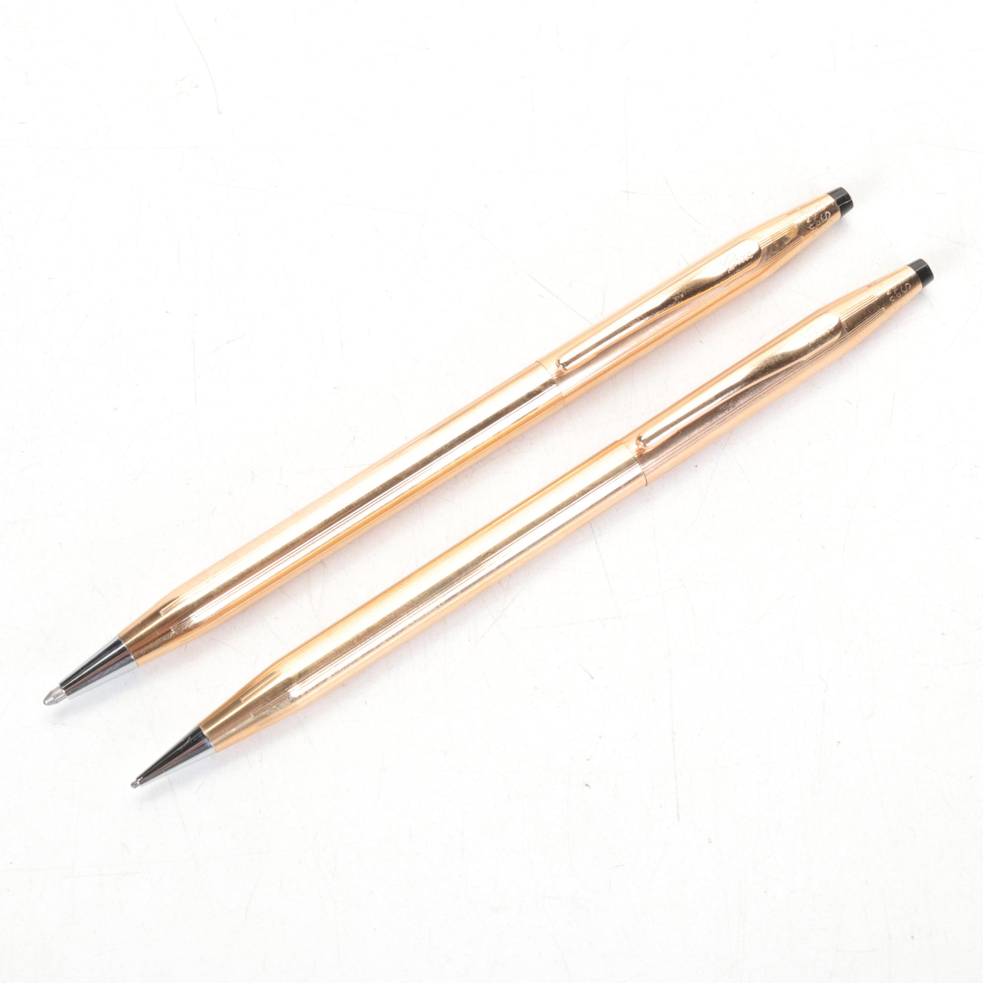 Cross 14K Gold-Filled Pen & Pencil with Bill Blass Set