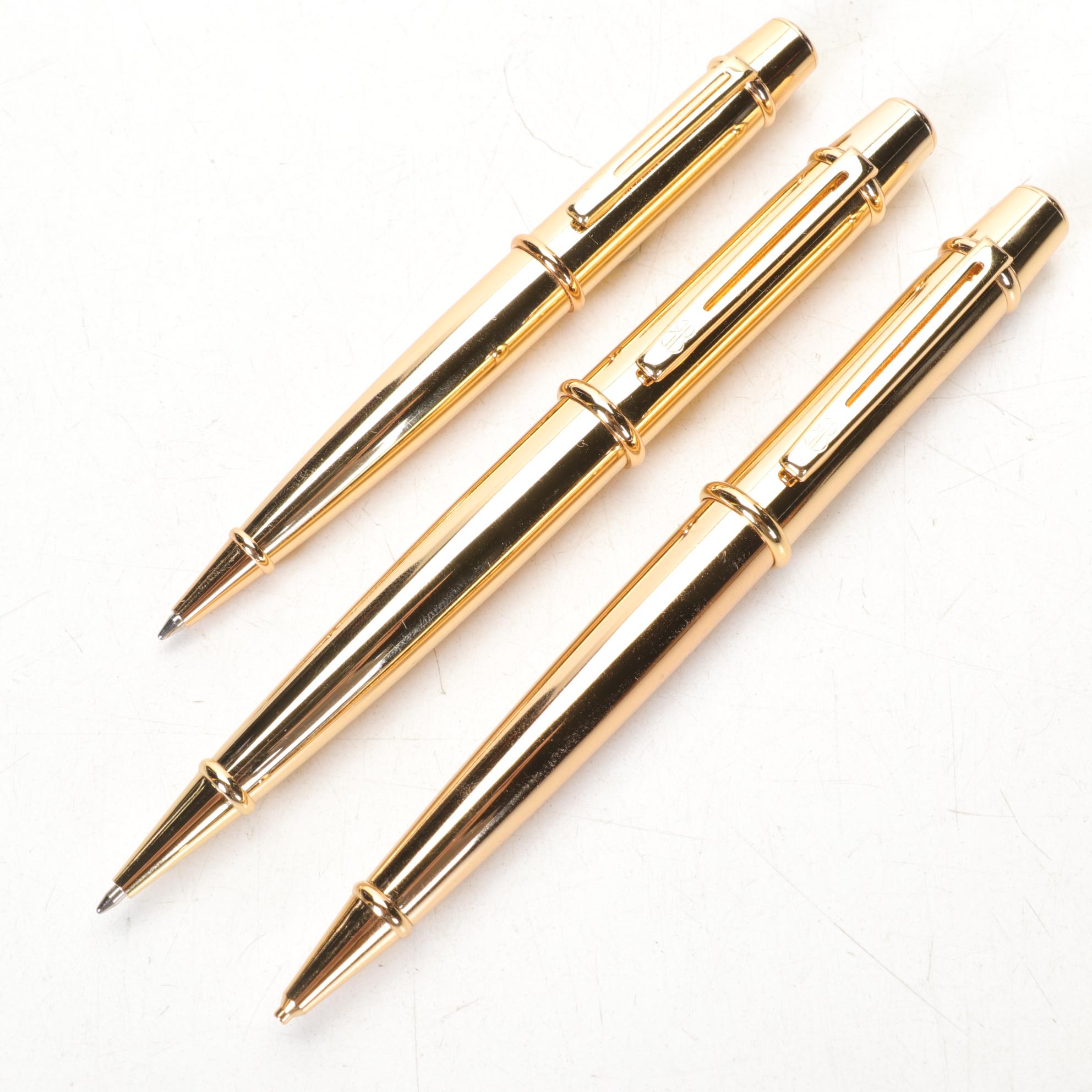 Cross 14K Gold-Filled Pen & Pencil with Bill Blass Set