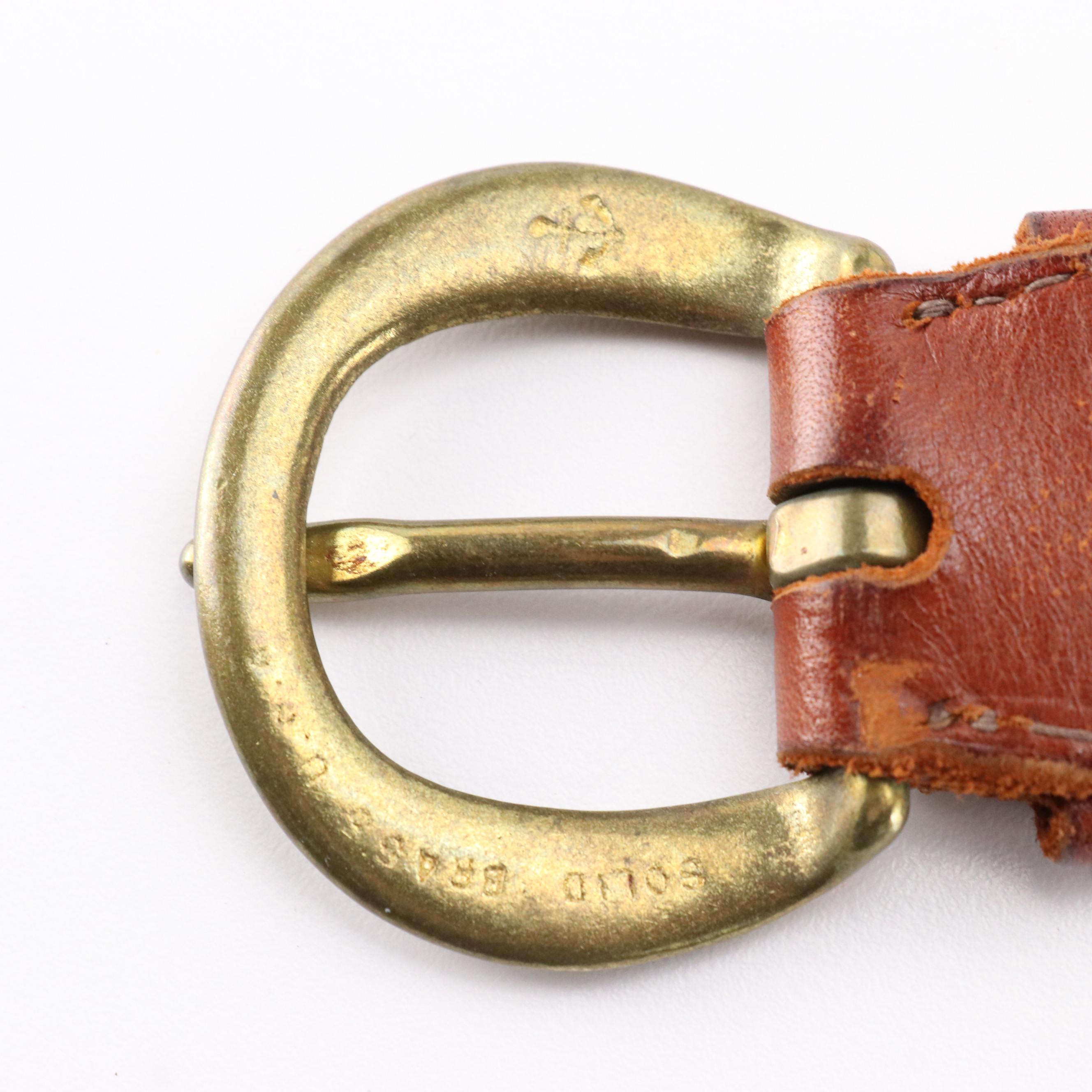 DBU Horse Farm Scene Needlepoint and Leather Belts