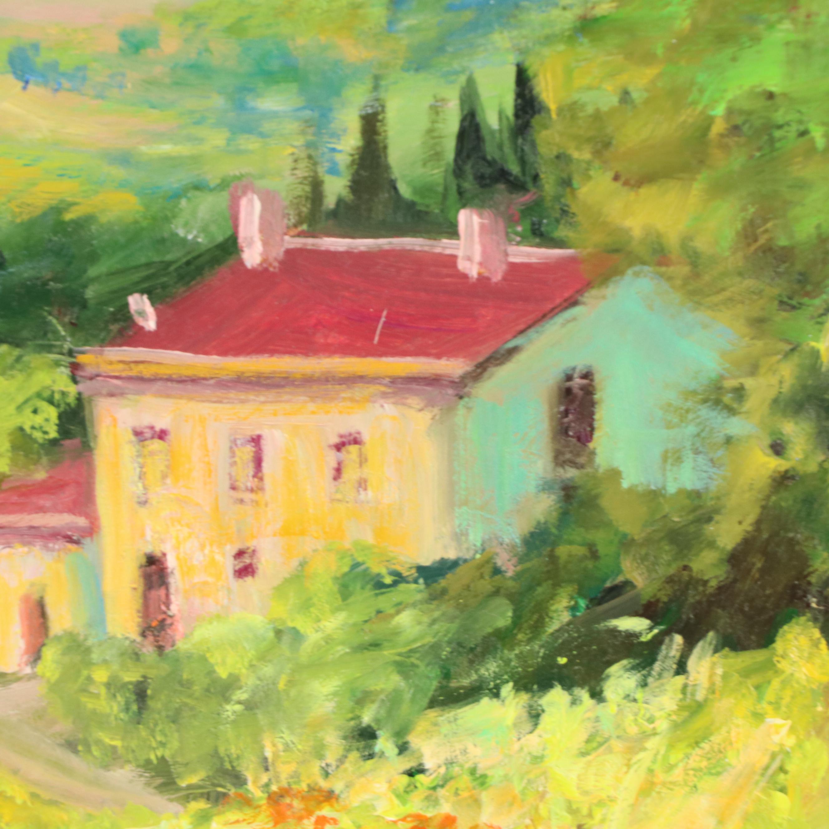 Nino Pippa Oil Painting "Wine Country Tuscany Landscape," 2018