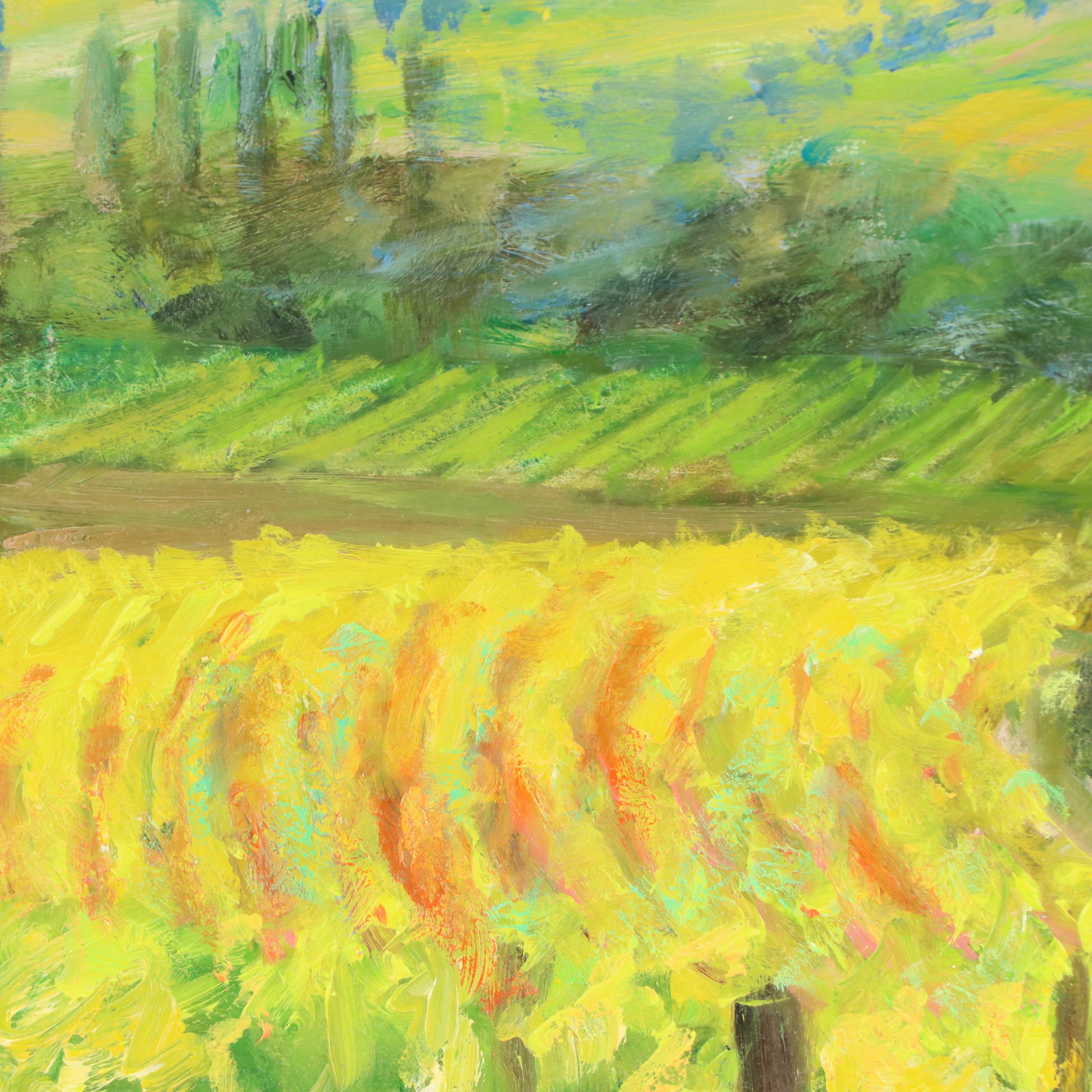 Nino Pippa Oil Painting "Wine Country Tuscany Landscape," 2018