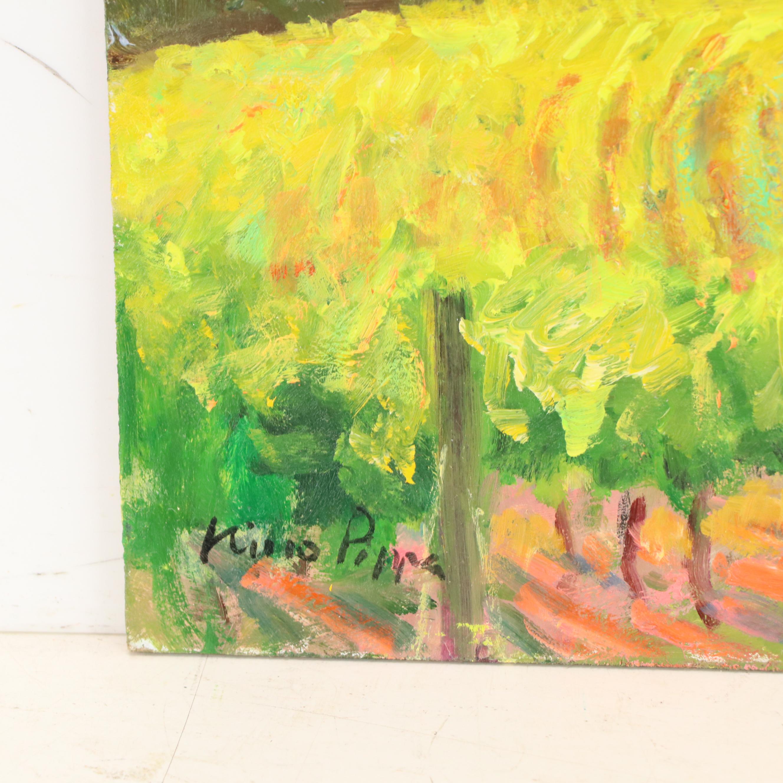 Nino Pippa Oil Painting "Wine Country Tuscany Landscape," 2018