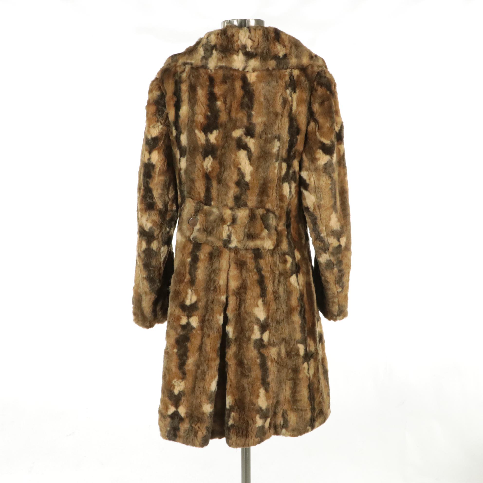 Debbi Robert Ltd. Faux Fur Double-Breasted Coat, circa 1970