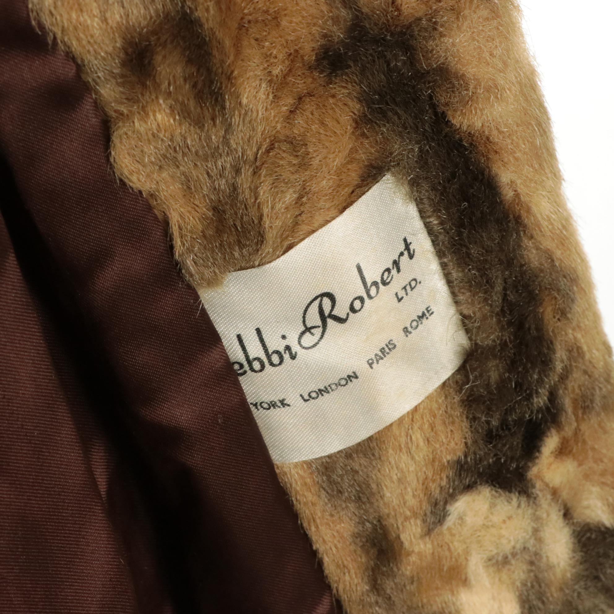 Debbi Robert Ltd. Faux Fur Double-Breasted Coat, circa 1970