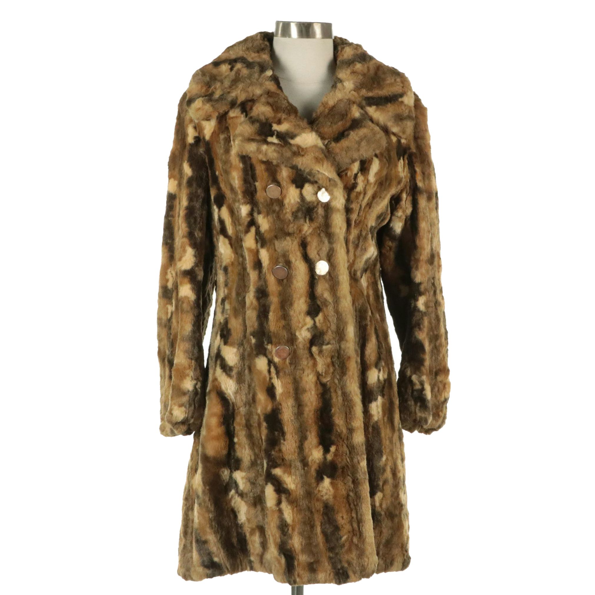 Debbi Robert Ltd. Faux Fur Double-Breasted Coat, circa 1970