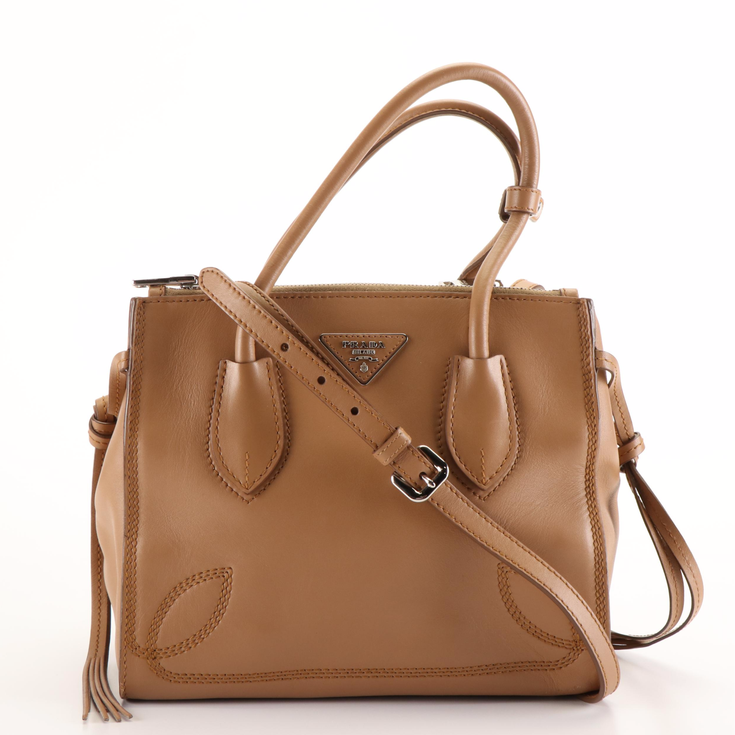 Prada Calfskin Leather Galleria Totebag