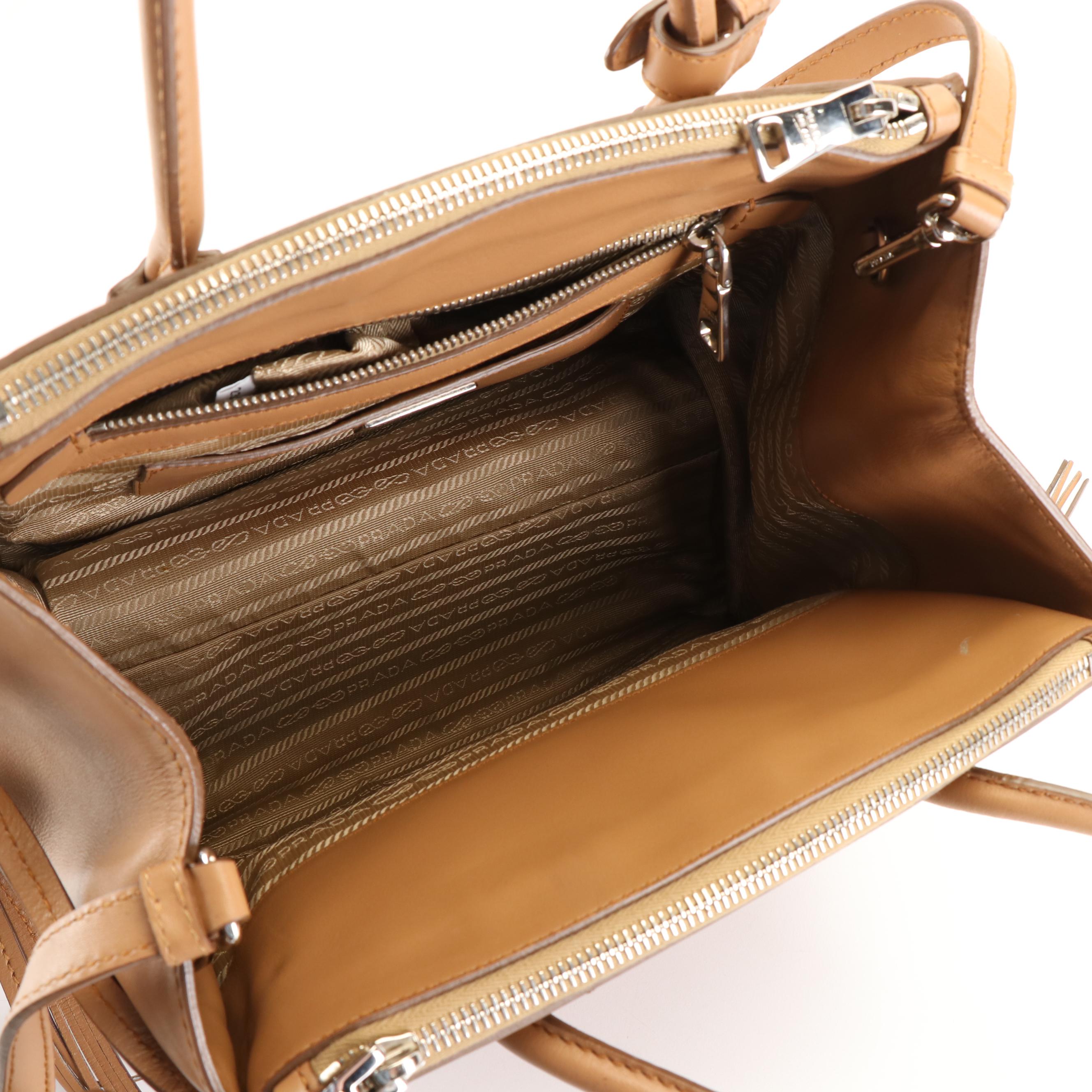 Prada Calfskin Leather Galleria Totebag