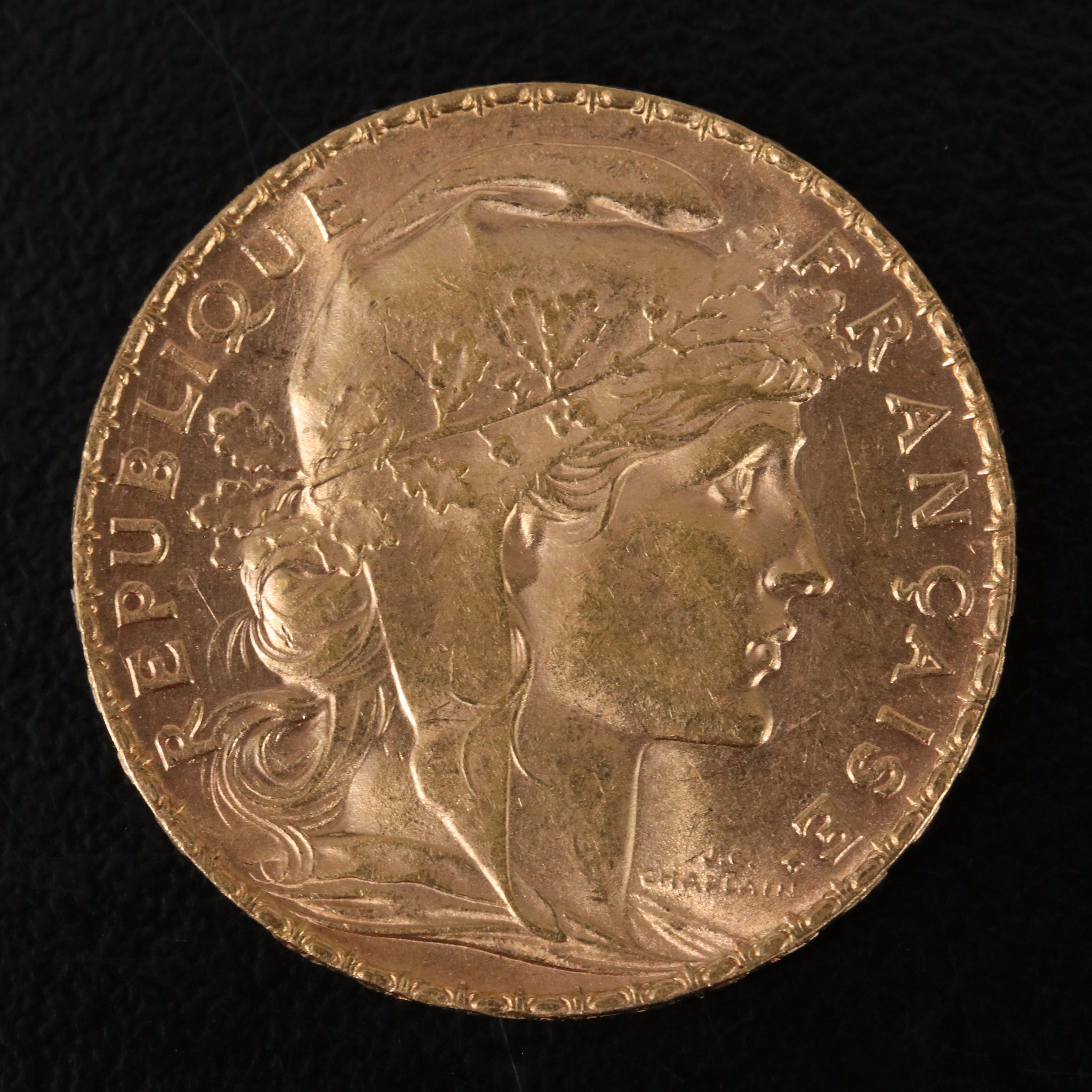 1907 France Twenty Francs Gold Coin