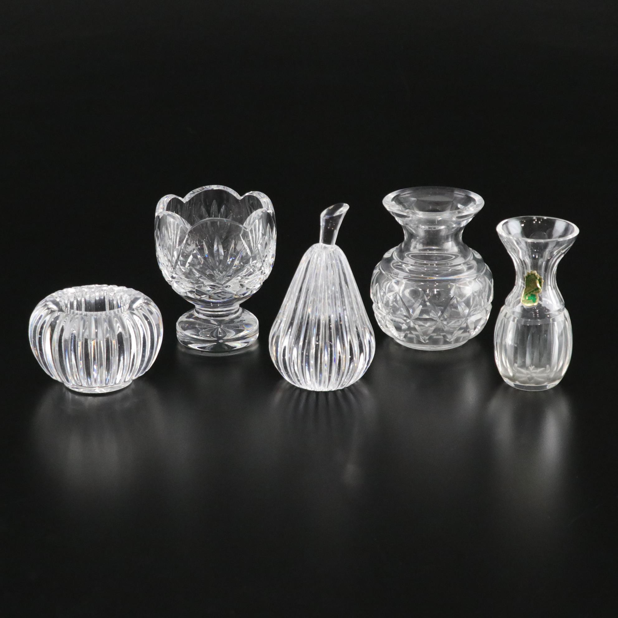 Waterford Crystal Paperweight, Mini Vases and More