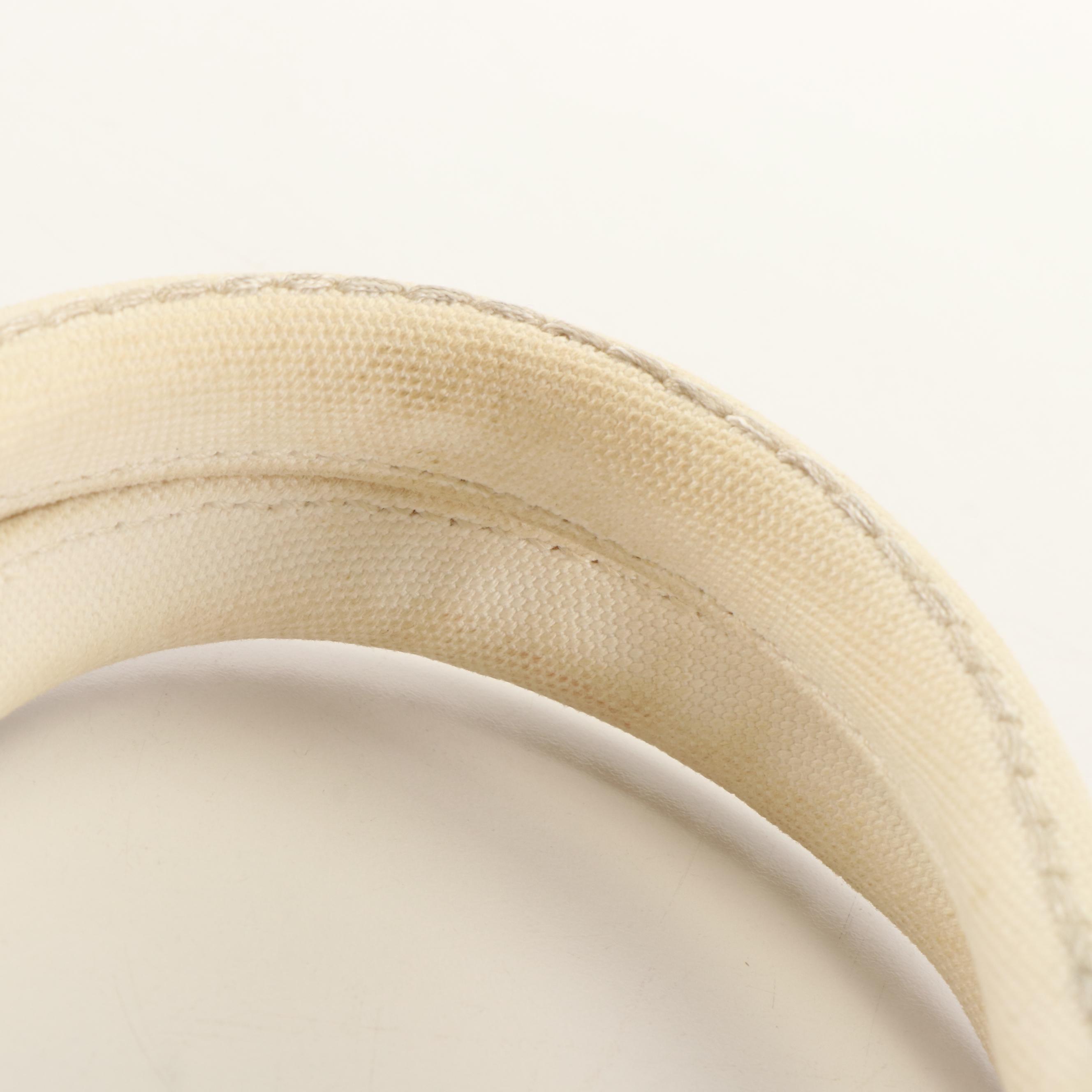 Prada Canapa Logo Tote Bag in White Canvas