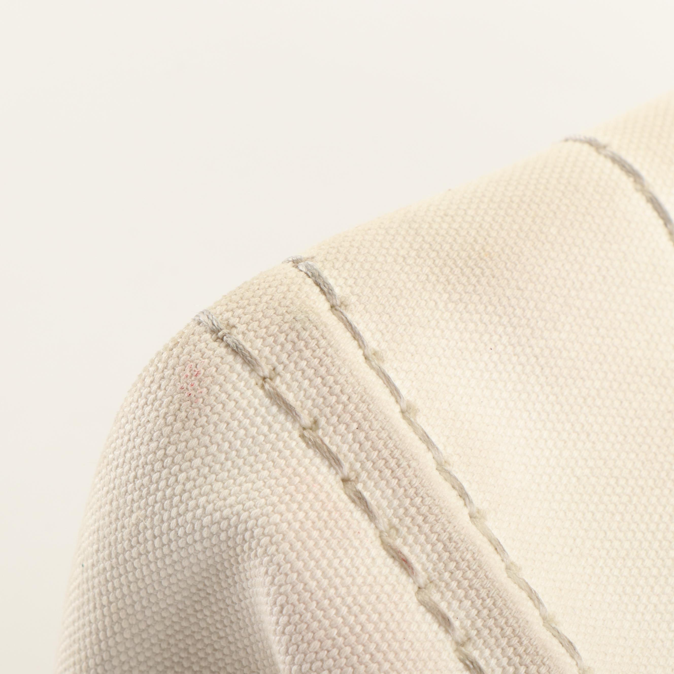 Prada Canapa Logo Tote Bag in White Canvas