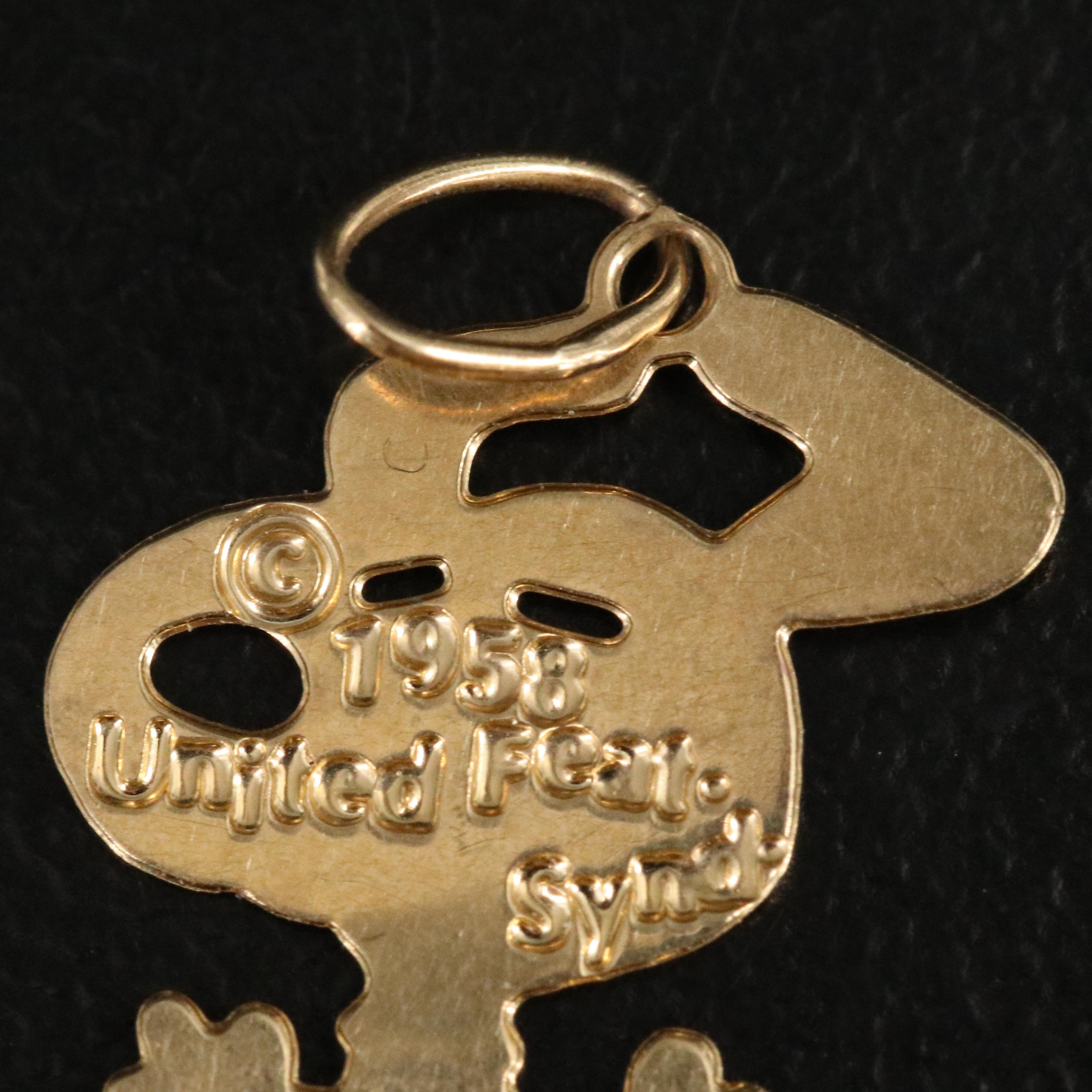 Peanuts 14K Dancing Snoopy Charm