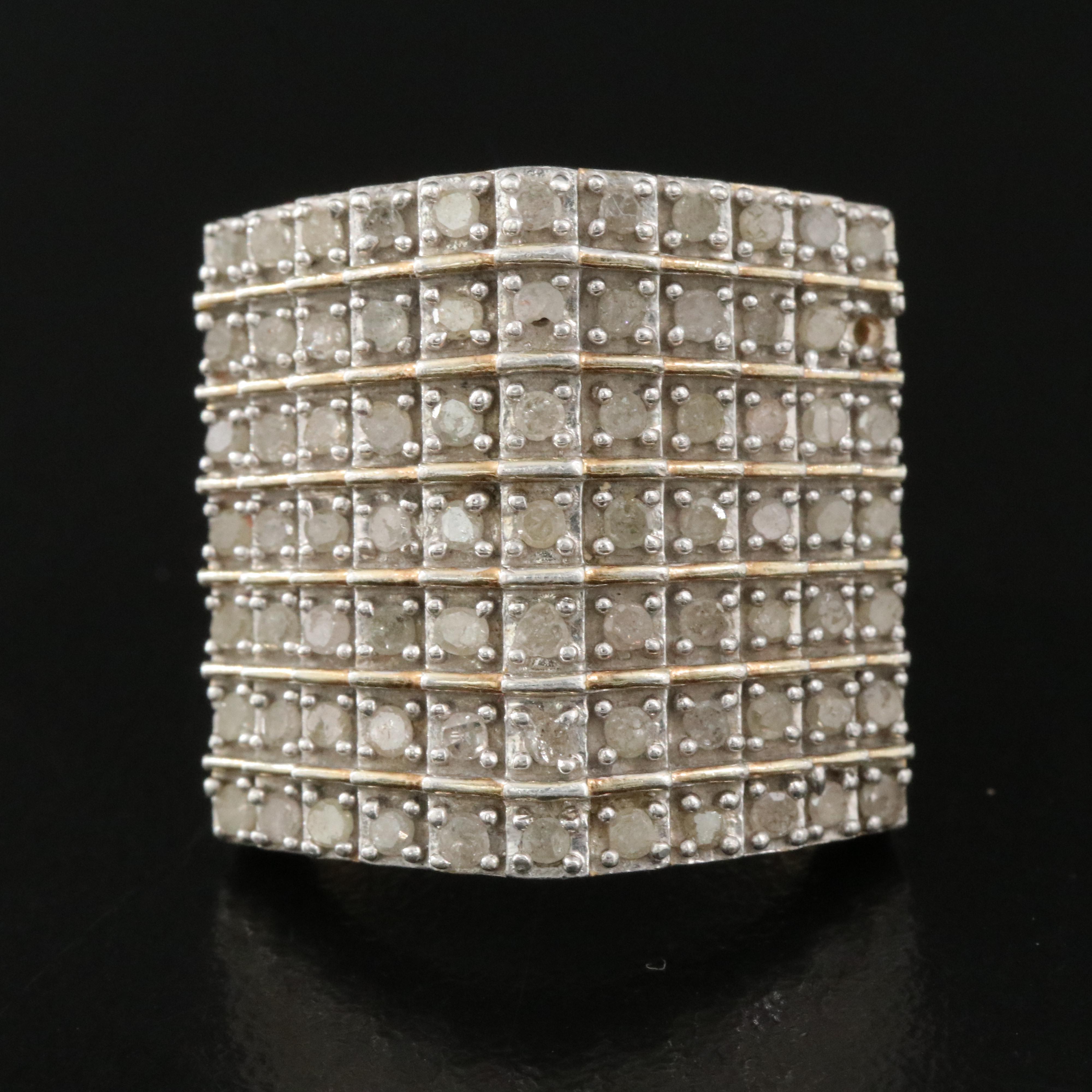 Sterling Diamond Ring